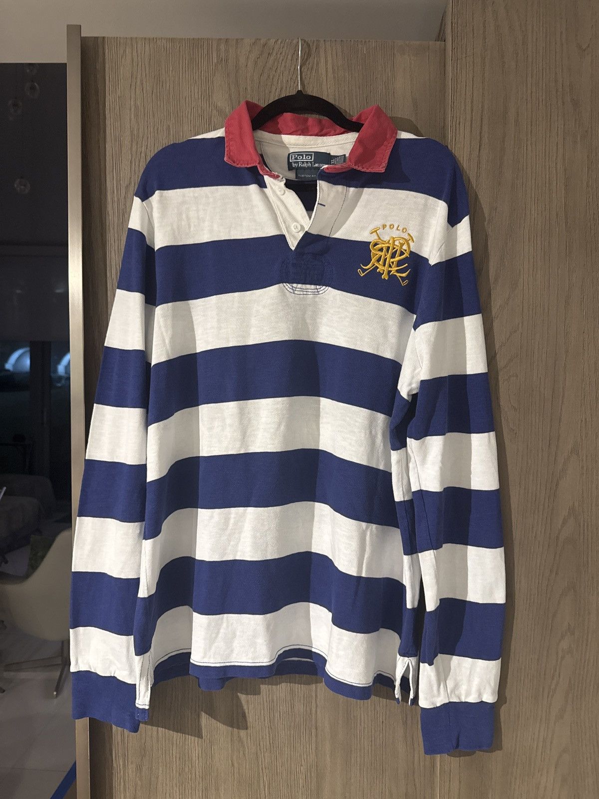 Polo Ralph Lauren Vintage Polo Ralph Lauren Striped Scribble Rugby Size US XL / EU 56 / 4 - 2 Thumbnail