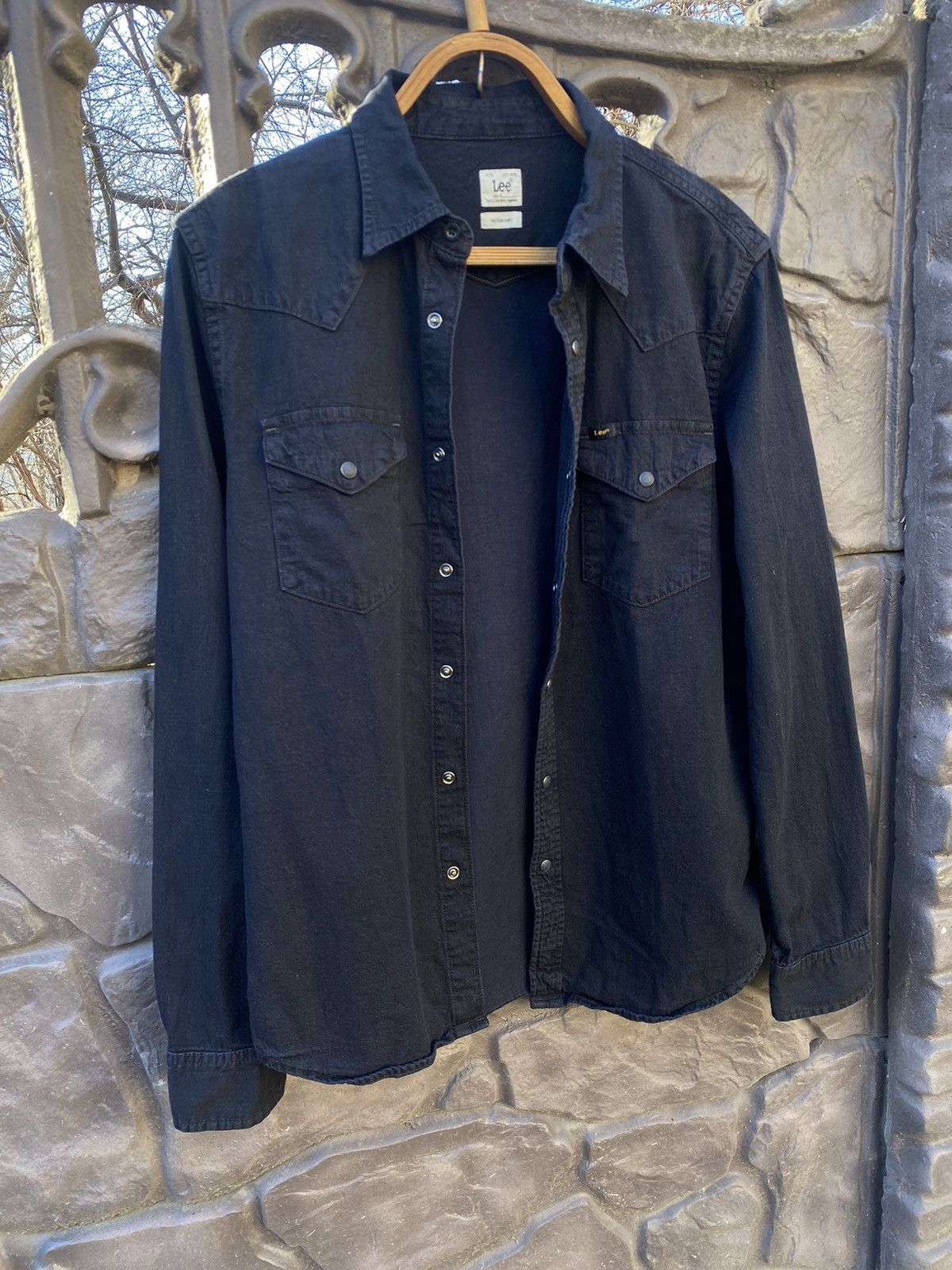 Lee × Vintage Lee Western Shirt Black Denim Size US M / EU 48-50 / 2 - 3 Thumbnail
