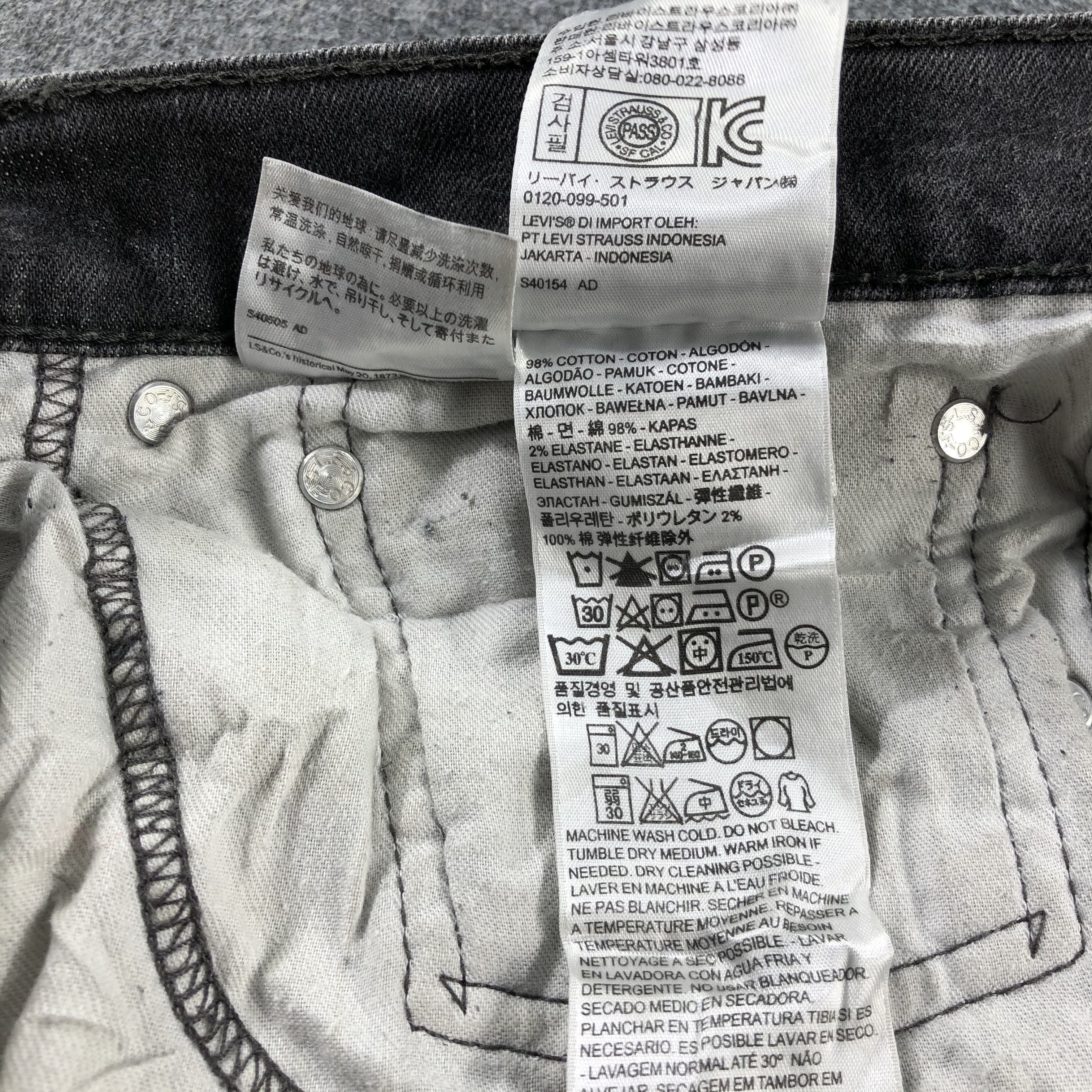 Levi's Vintage Faded Black Levis 511 Jeans-J2351 Size US 36 / EU 52 - 14 Thumbnail
