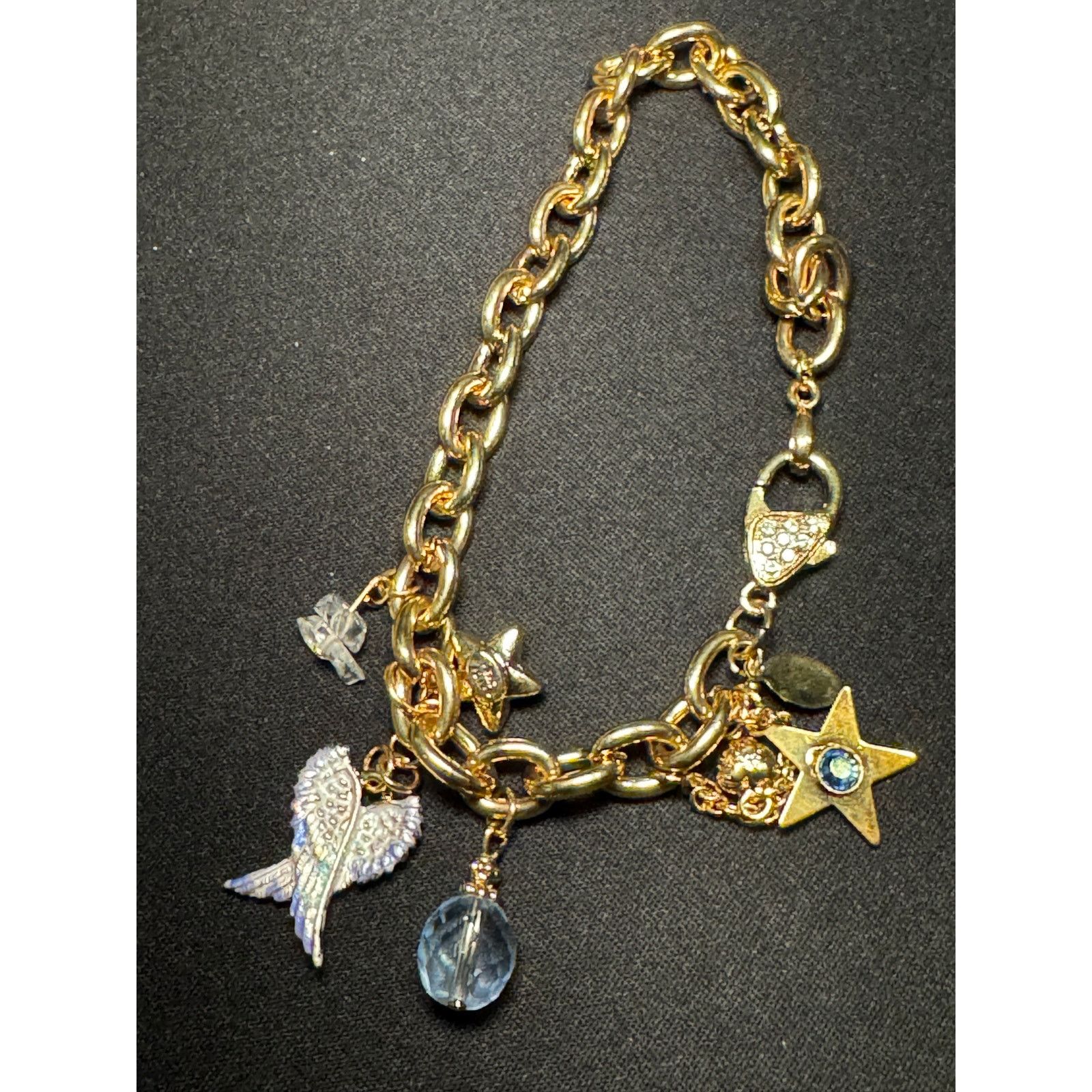 Other Vintage Kirks Folly Charm Bracelet Gold Tone 8.5in Size ONE SIZE - 2 Thumbnail