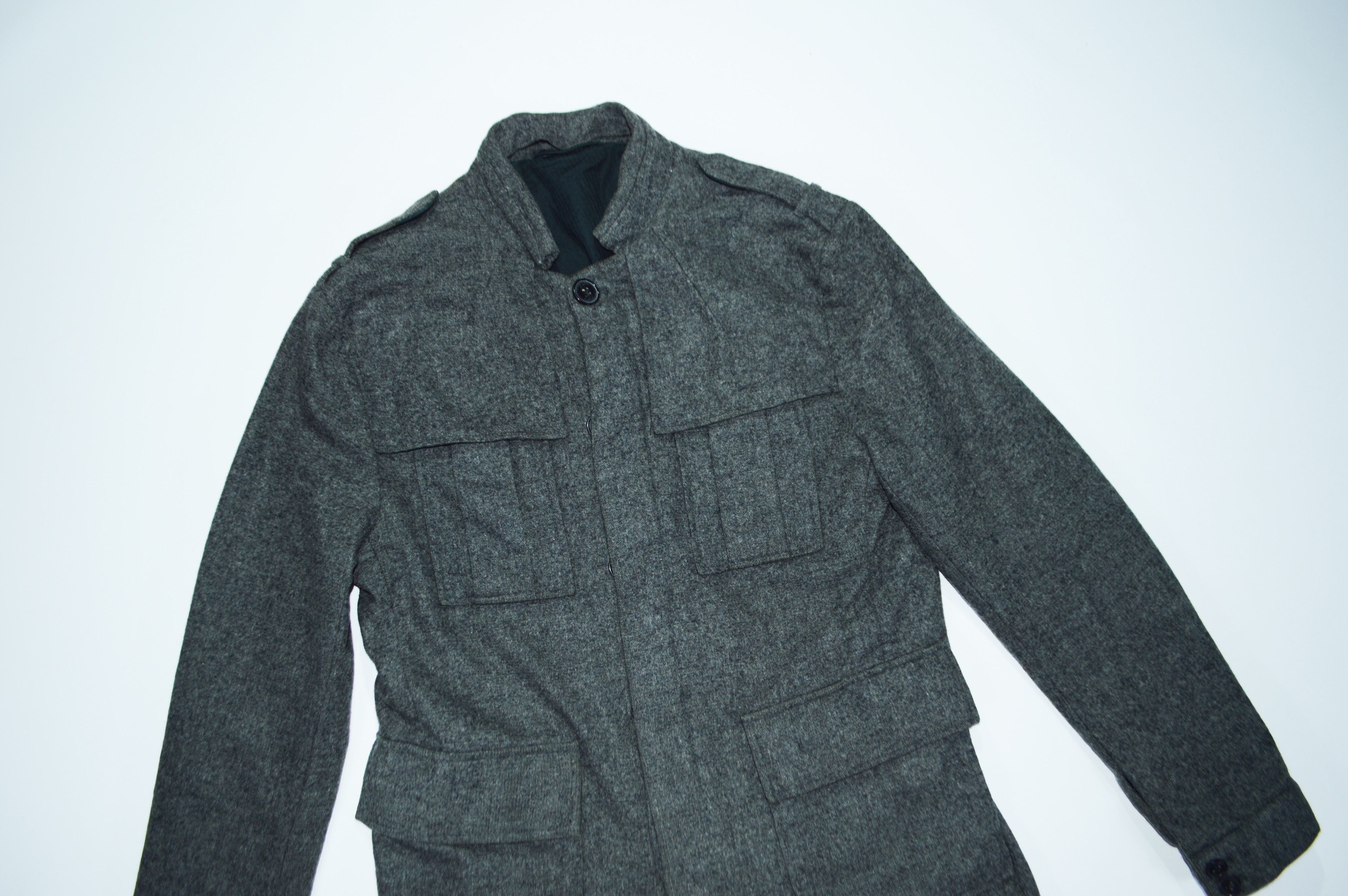 Allsaints Allsaints Berkoff Gray Wool Nylon Jacket Size M Size US M / EU 48-50 / 2 - 2 Thumbnail