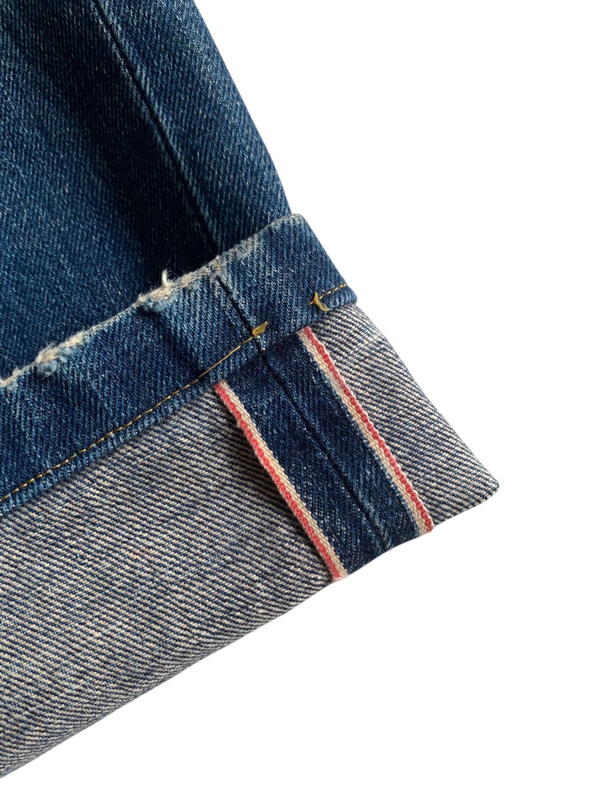 Edwin VINTAGE EDWIN 505 SELVEDGE BAGGY FADED DISTRESSED DENIM Size US 31 - 9 Thumbnail