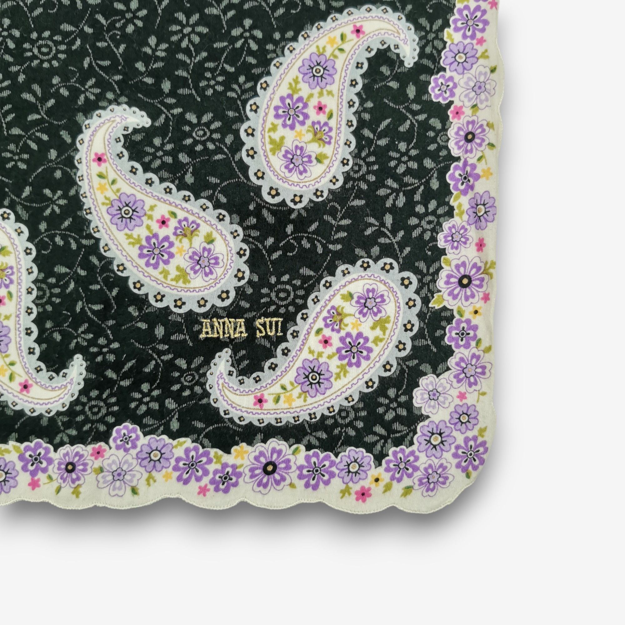 Japanese Brand Vintage Anna Sui Handkerchief Pocket Square Bandana Size ONE SIZE - 3 Thumbnail