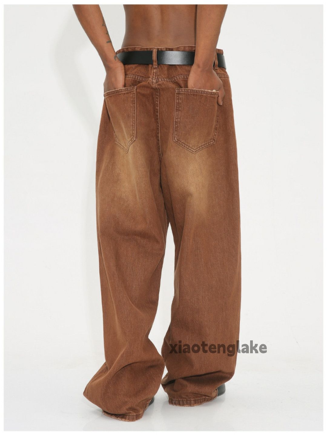 Jean × Vintage washed faded cleanfit yuppie loose baggy jeans Size US 32 / EU 48 - 3 Thumbnail