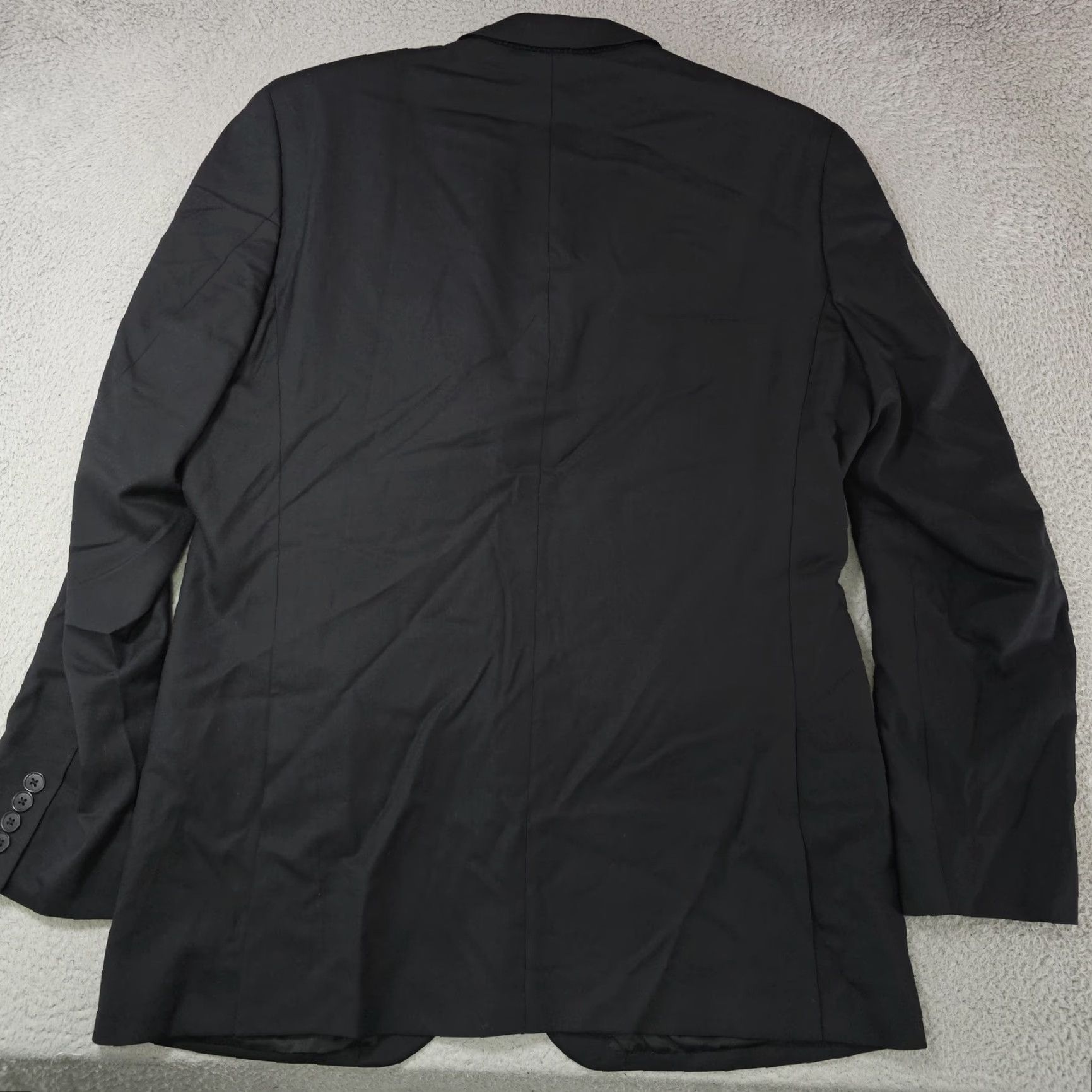 J.Crew J.Crew Thompson Suit Jacket Mens 44L Black Wool Two-Button Notch Lapel Blazer Size 44R - 6 Thumbnail