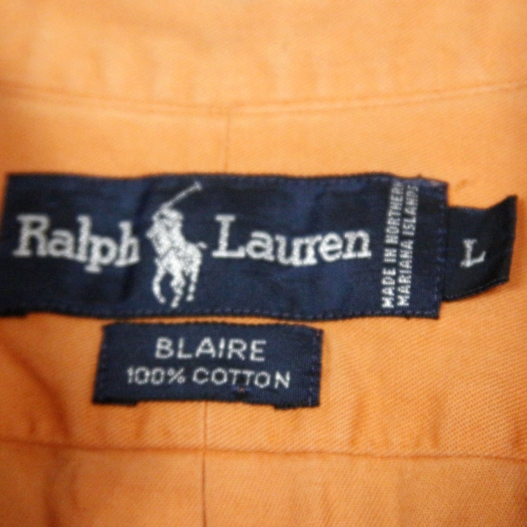 Ralph Lauren Ralph Lauren Shirt Size L Orange Mens Blaire Fit Short Sleeve Button Down Size US L / EU 52-54 / 3 - 4 Thumbnail