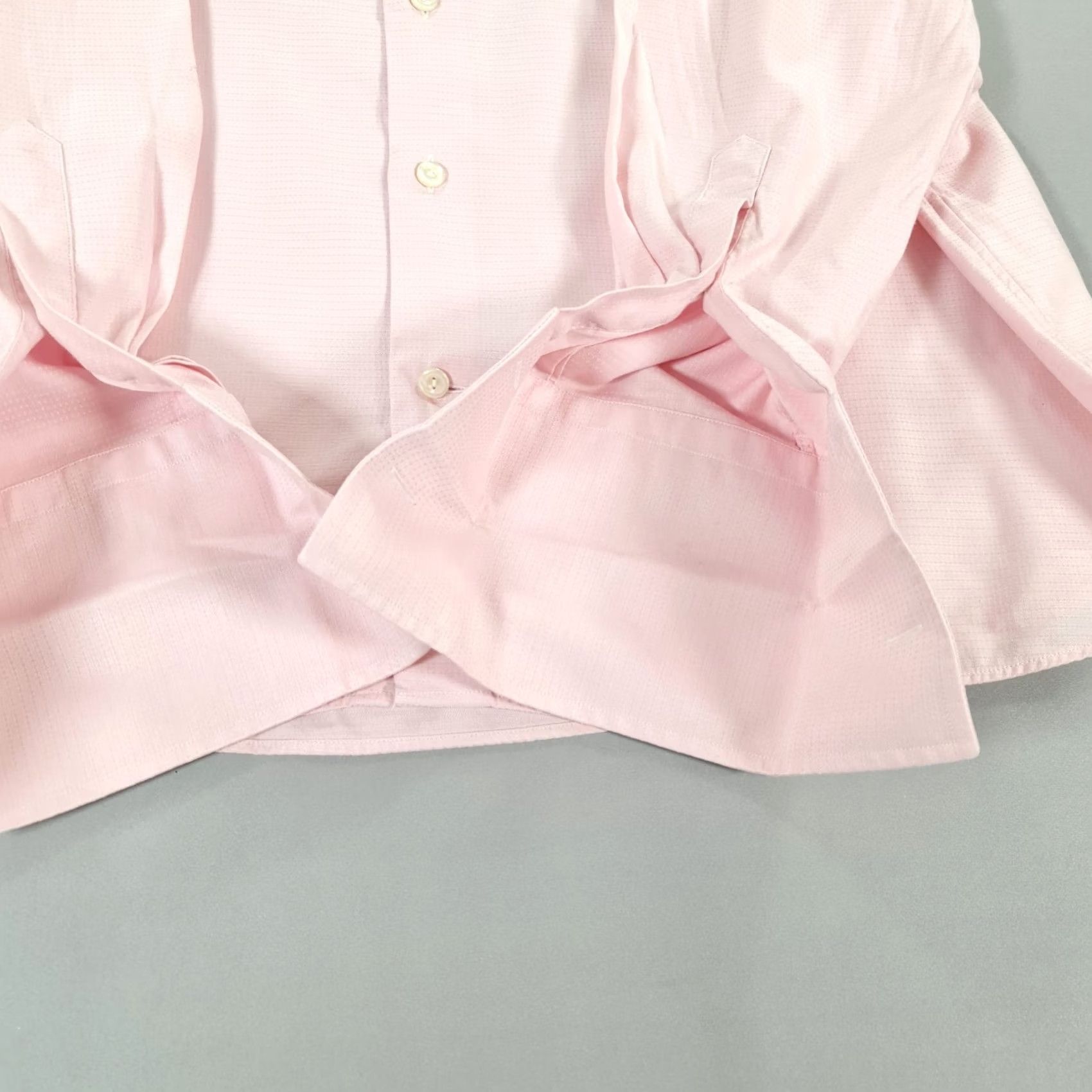 Eton ETON Mens Shirt Pink 17.5 Cotton Button Up Double Cuffs Mens Size US XXL / EU 58 / 5 - 4 Thumbnail