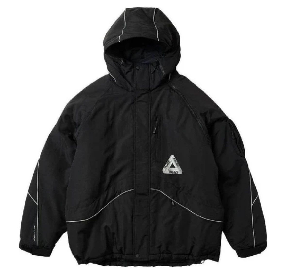 image of Palace M Tech Hooded Jacket in Black, Men's (Size Small)