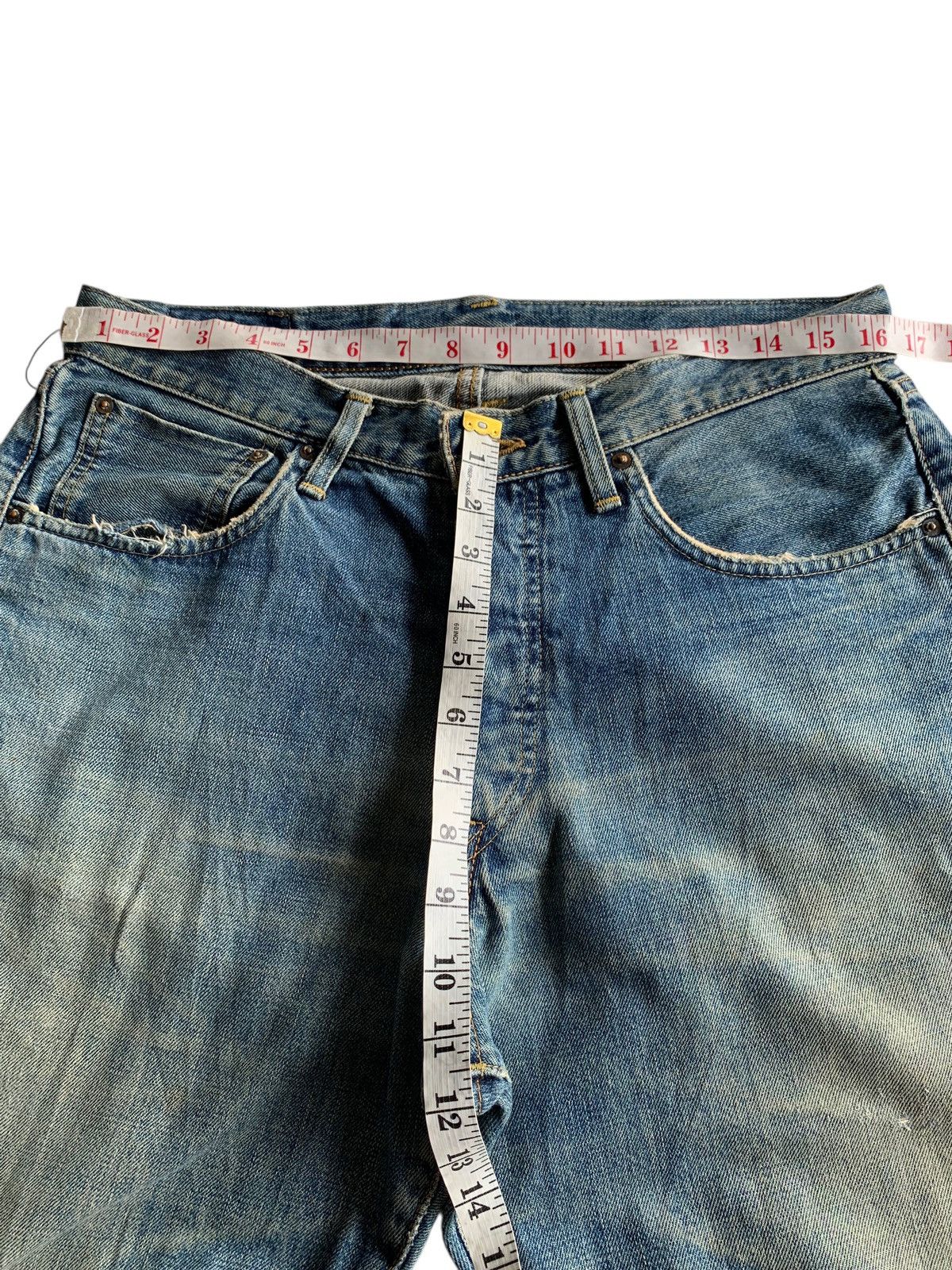 Other VINTAGE EDWIN 505X RUSTY SELVEDGE JAPANESE DISTRESSED DENIM Size US 33 - 17 Thumbnail