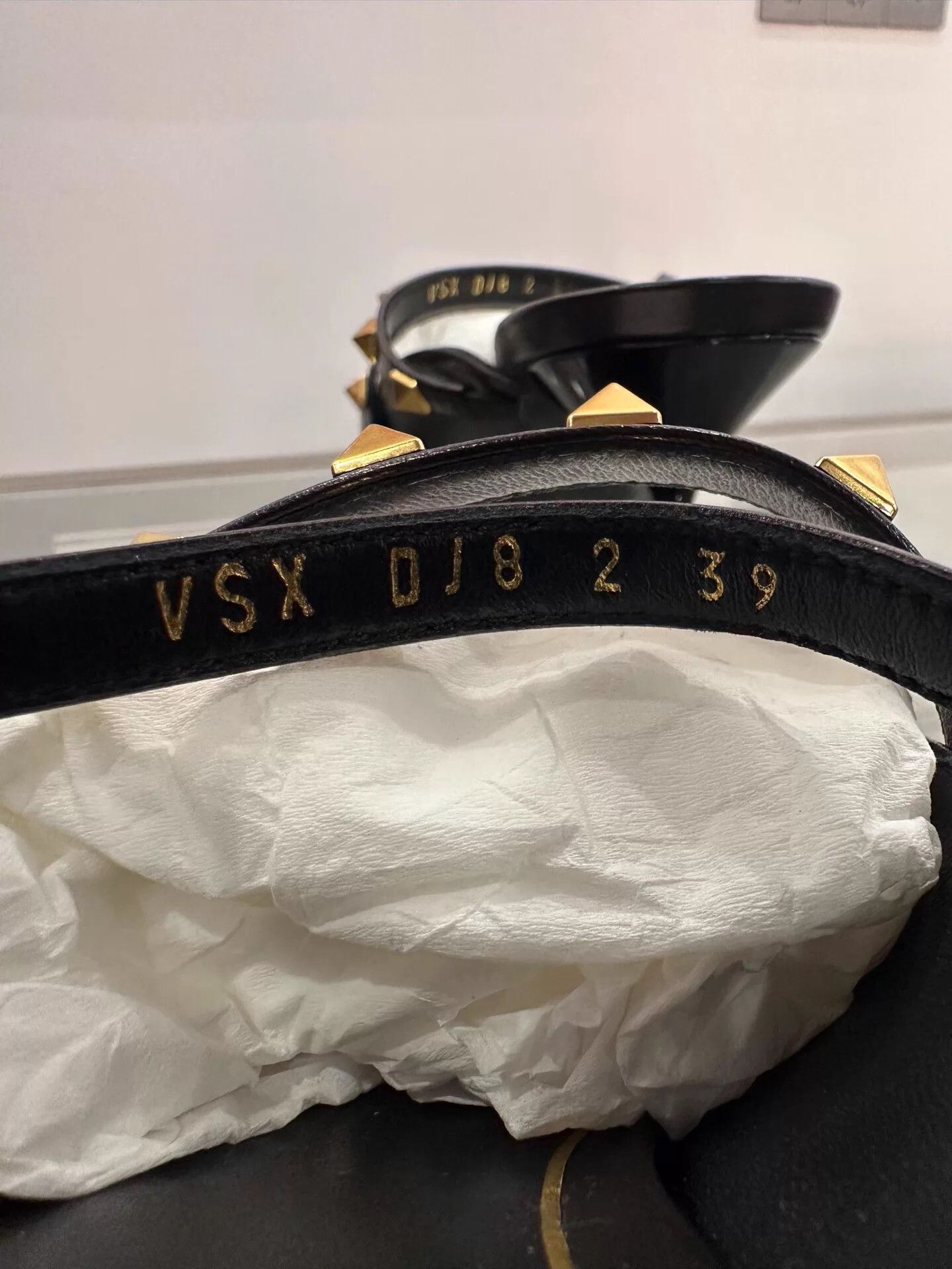 Valentino Valentino Rockstud Gold Logo Wmns Black 8cm 39 Size US 8.5 / IT 38.5 - 8 Thumbnail