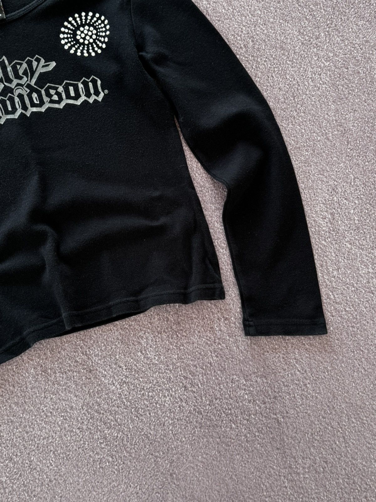 Harley Davidson Harley Davidson 00s Grunge Vibe Y2K Long Sleeve Top Size S / US 4 / IT 40 - 6 Thumbnail
