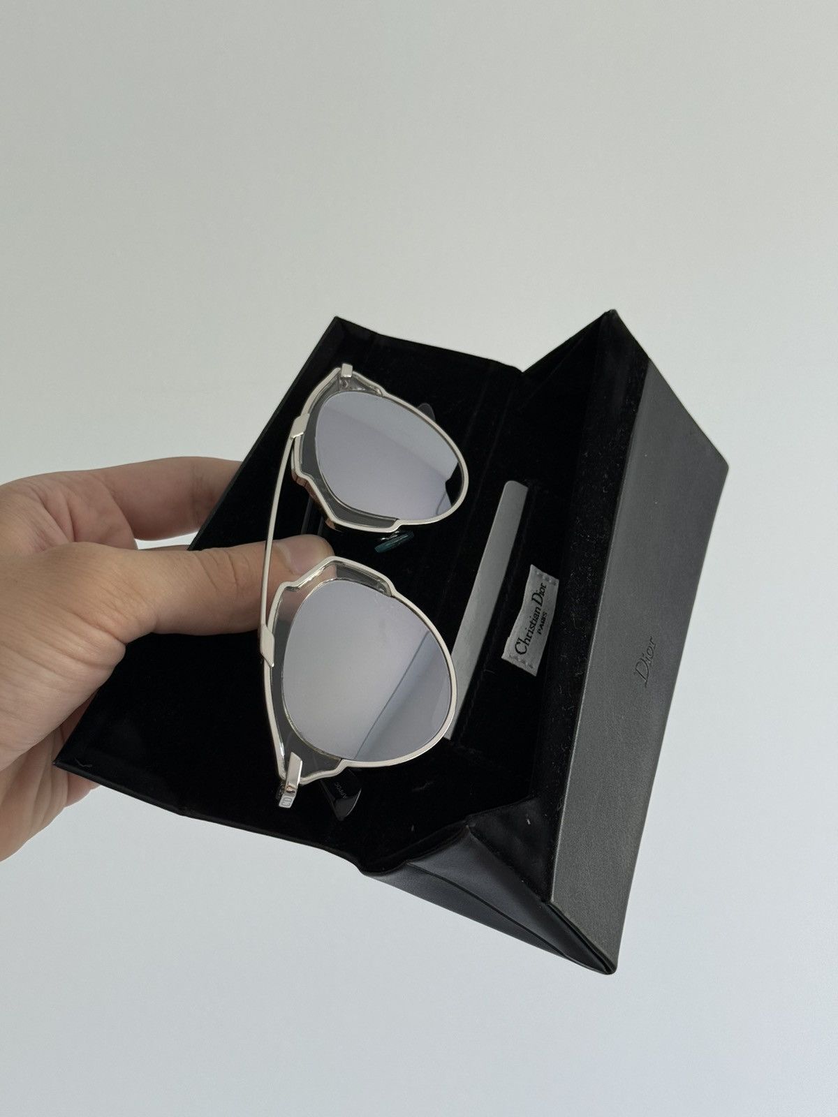 Dior Christian Dior Silver Studded SoRealS Mirrored Sunglasses Size ONE SIZE - 1 Thumbnail