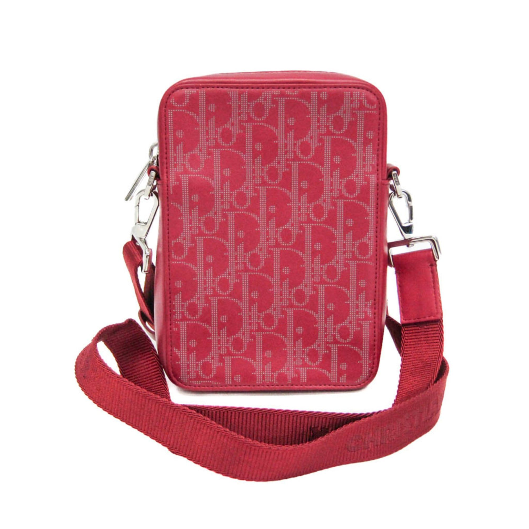 Dior Christian Dior Oblique 2ESBC265CLP Men,Women Leather Shoulder Bag Red Color Size ONE SIZE - 1 Thumbnail