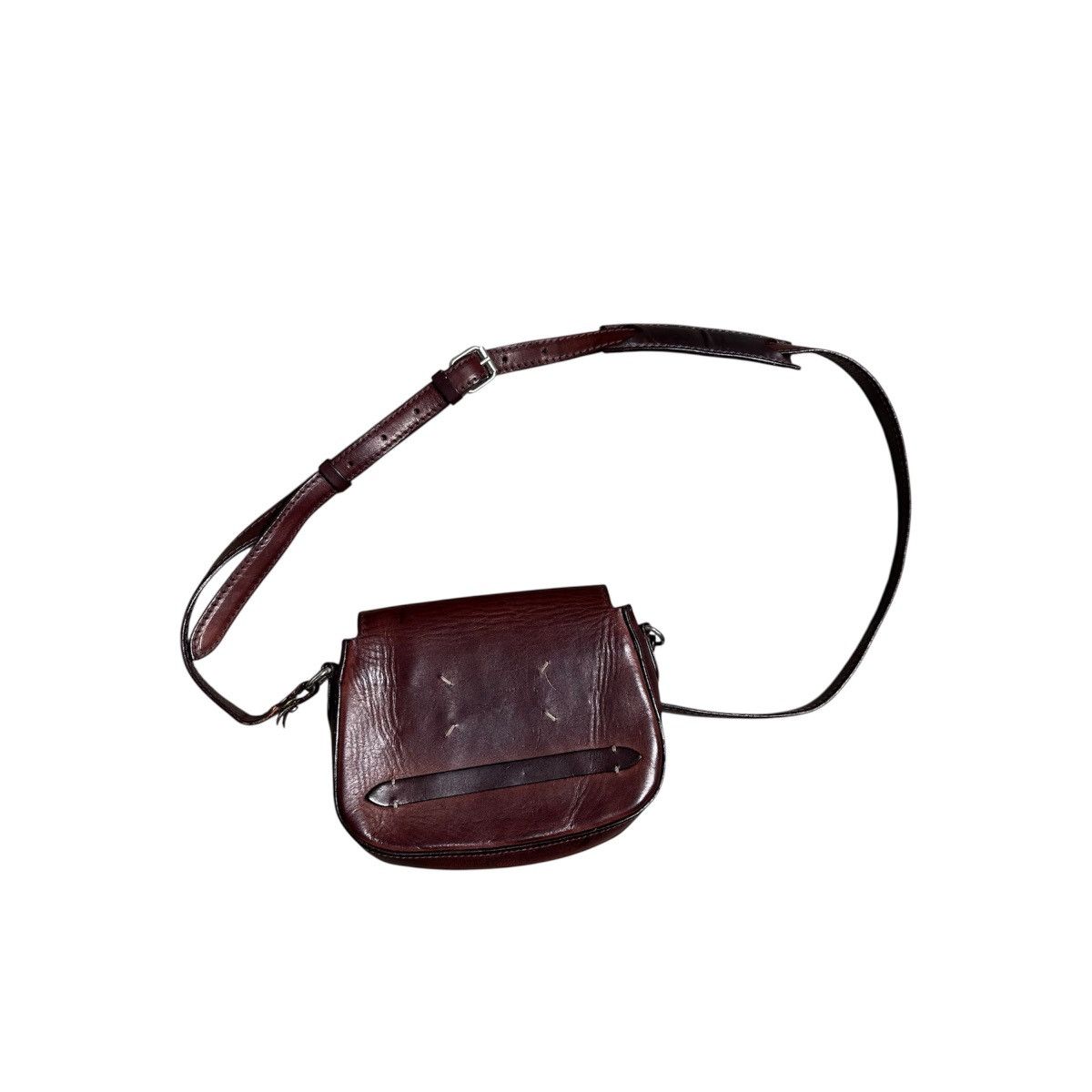 Maison Margiela Leather Shoulder Bag Unisex in Brown, Men's