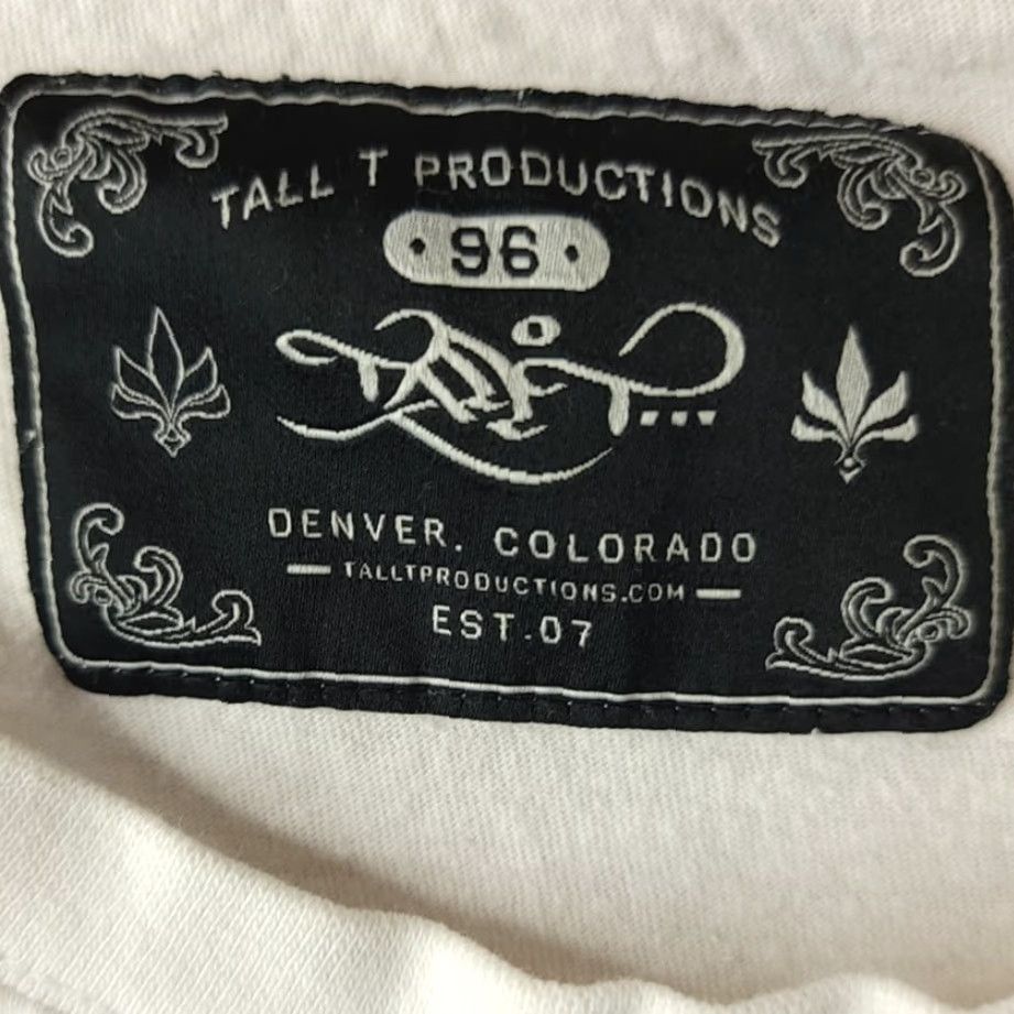 Vintage Shred Or Die T Shirt Skate Snowboard Skateboarding Tall T Productions Mens XL White Cotton Graphic Tee Mens Size US XL / EU 56 / 4 - 6 Thumbnail