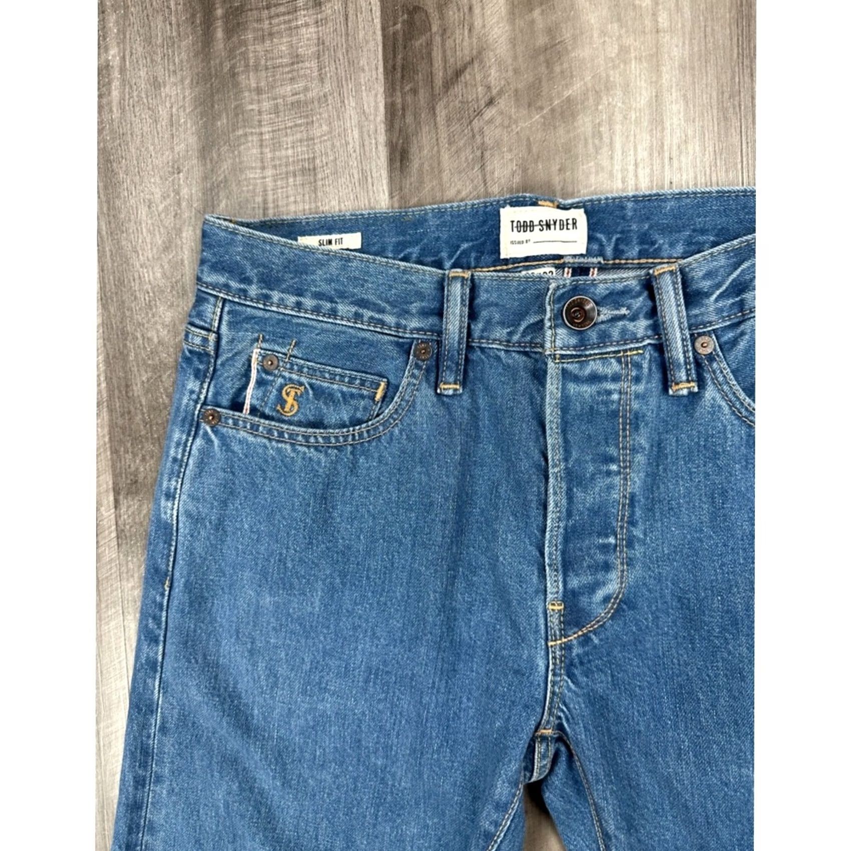 Todd Snyder Todd Snyder Slim Fit Selvedge Denim Jeans Men 28 Regular Blue 32in Inch 28x32 NWOT Selvedge Straight Slim Fit Denim Jeans Mens Size US 28 / EU 44 - 5 Thumbnail