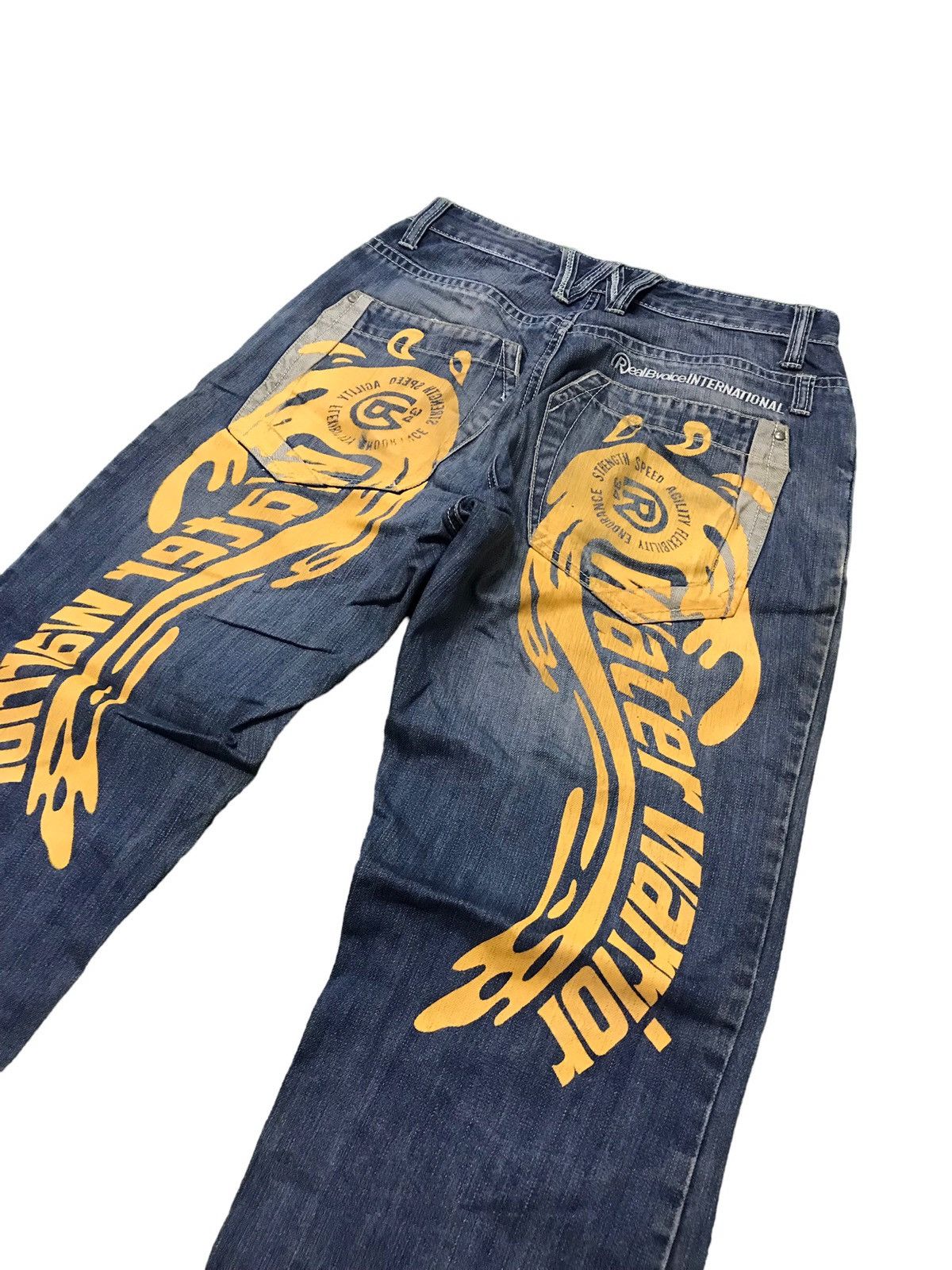 Japanese Brand × Vintage 🔥VERY RARE🔥REALBVOICE Fly Button Big Printed Jeans Size US 31 - 12 Thumbnail