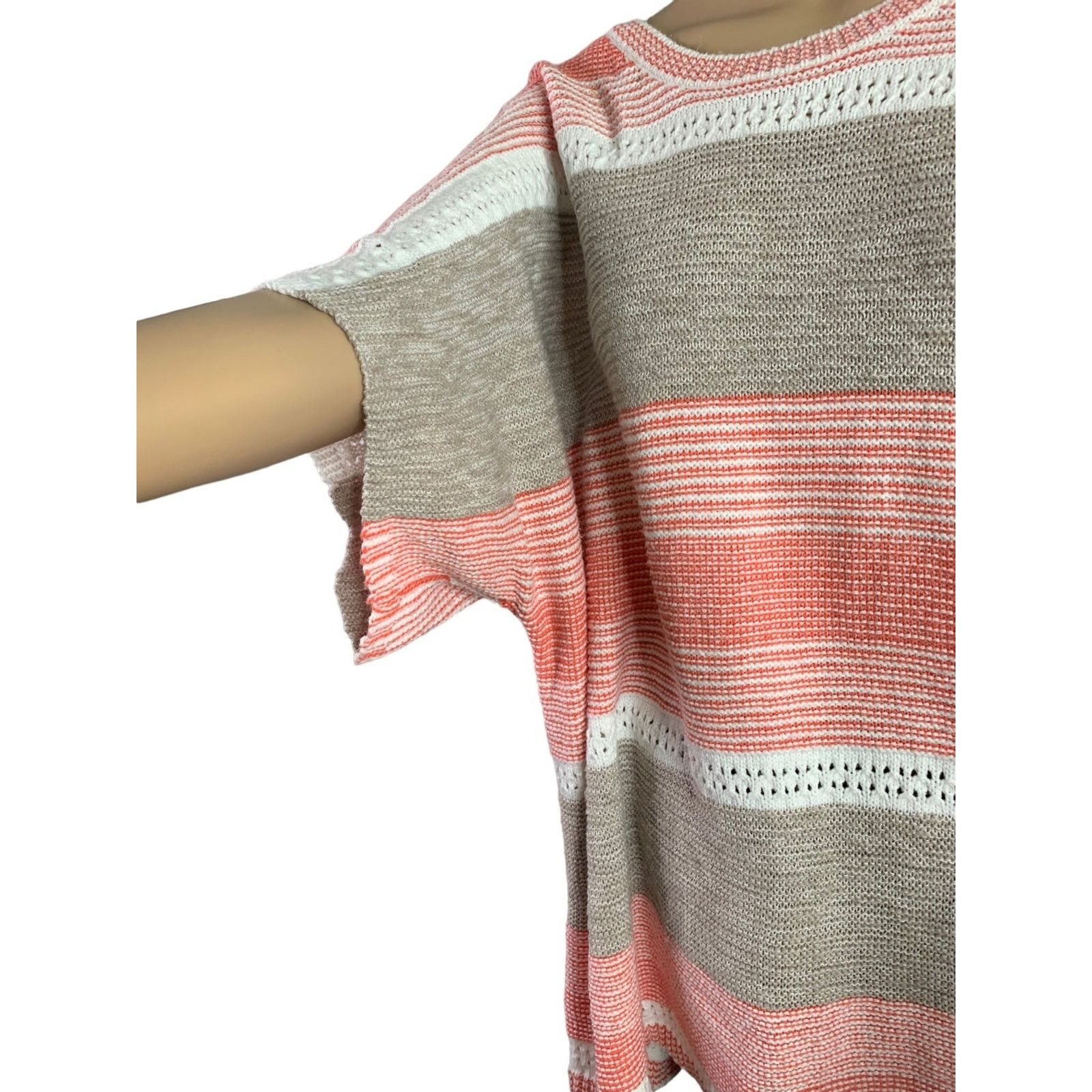 Chicos Chicos Womens Size 3 US XL Open Knit Sweater Cotton Blend Size 3XL / US 20-22 - 5 Thumbnail