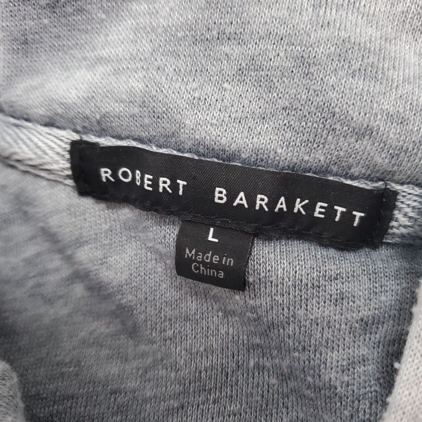 Vintage VINTAGE Robert Barakett Hoodie Mens L Gray Bellburns Long Sleeve Full Zip No Drawstring Size US L / EU 52-54 / 3 - 3 Thumbnail