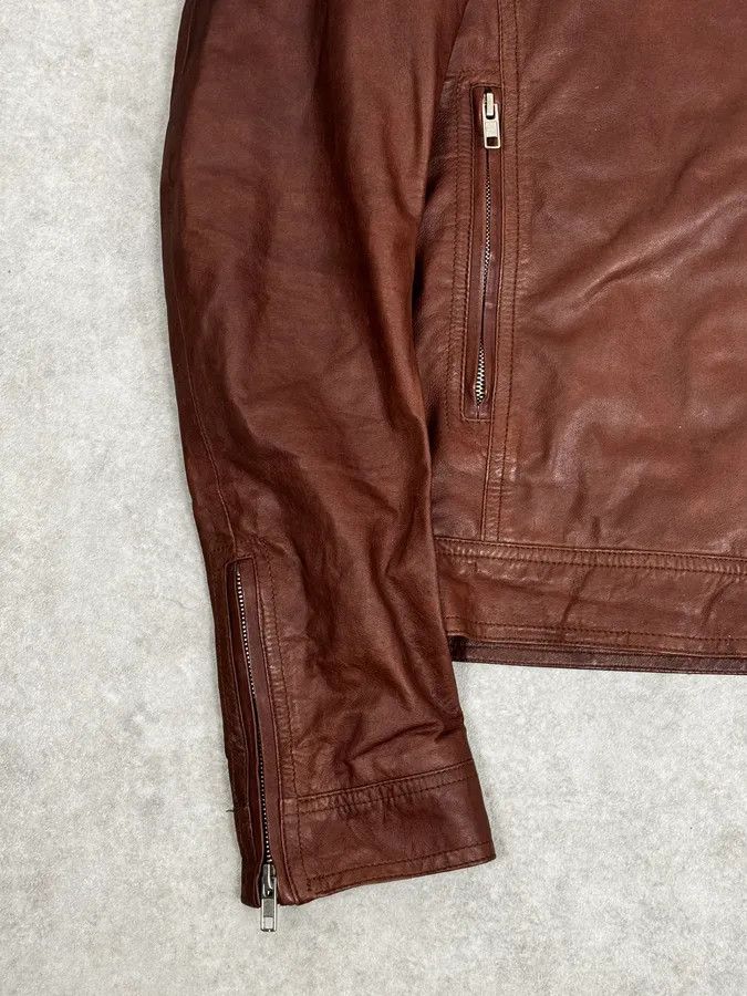 Rick Owens SS2014 Rick Owens Brown Avant-Garde Hooded Leather Jacket Size US M / EU 48-50 / 2 - 8 Thumbnail