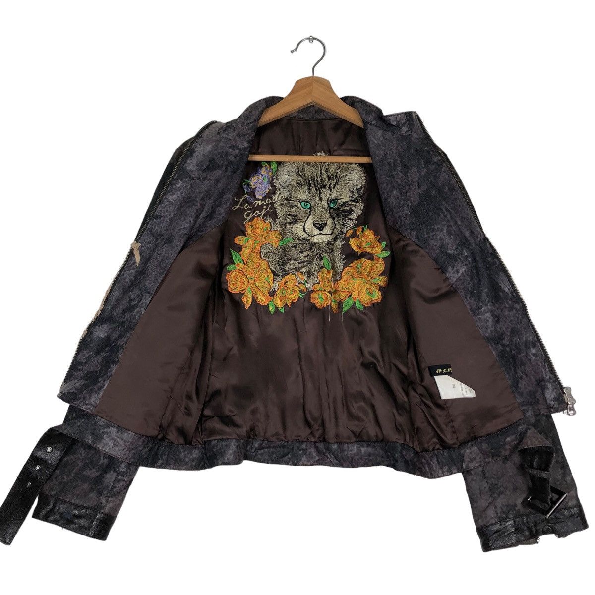 Japanese Brand 🔥Vintage Biker Jacket Bondage Design Embroidered Cat Size US M / EU 48-50 / 2 - 13 Thumbnail