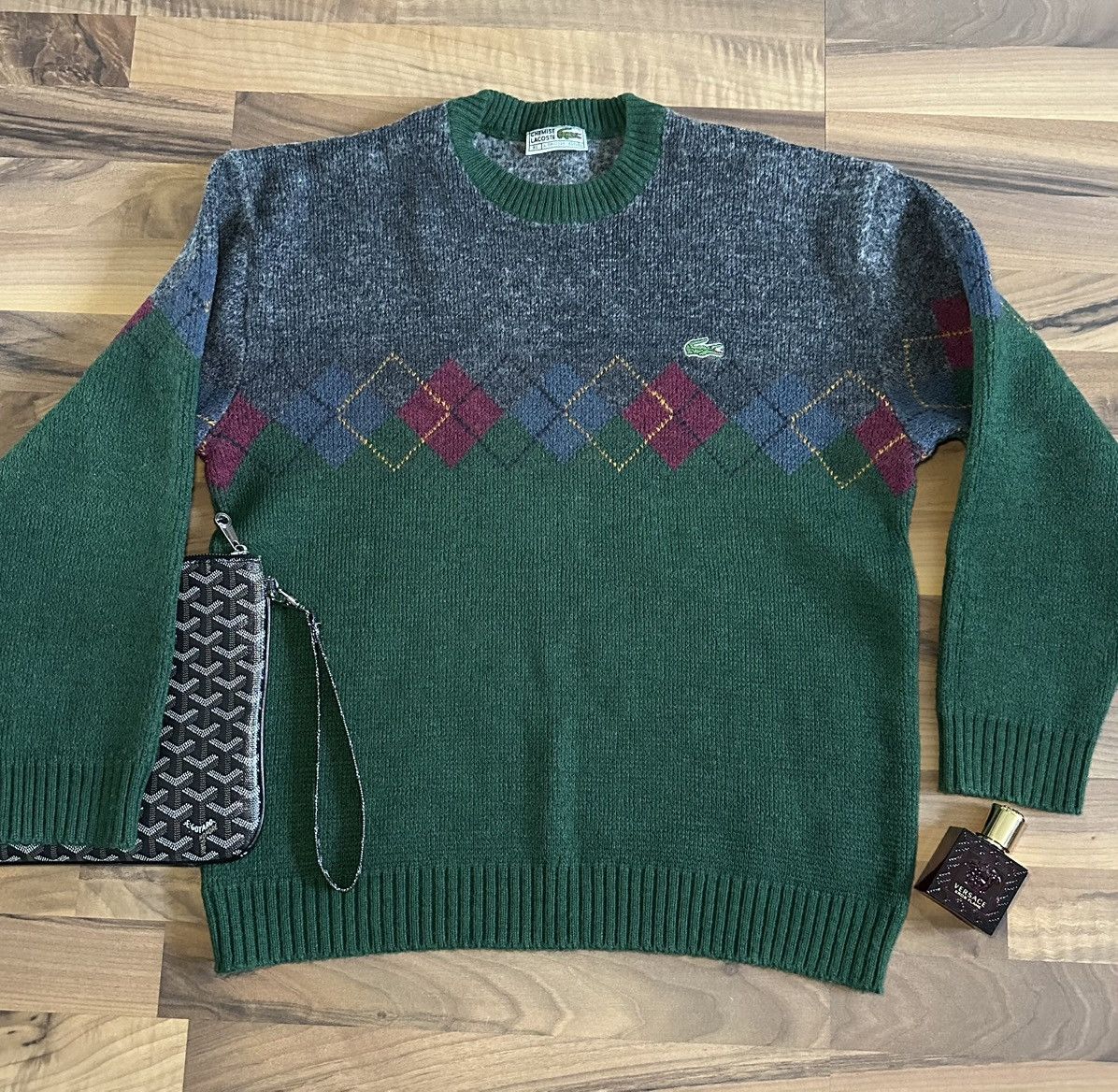 Lacoste Lacoste Vintage Argyle Sweater XL | Old Money Y2K Size US S / EU 44-46 / 1 - 9 Thumbnail