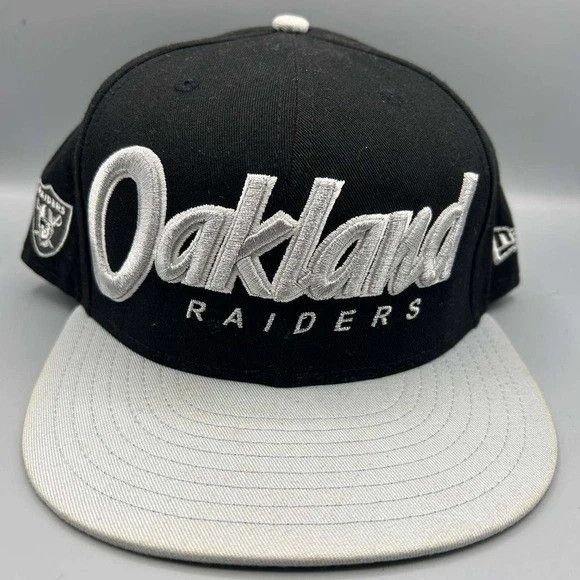 New Era Las Vegas Raiders Hat Men Black Gray Snap Back Cap Cotton Size ONE SIZE - 1 Thumbnail