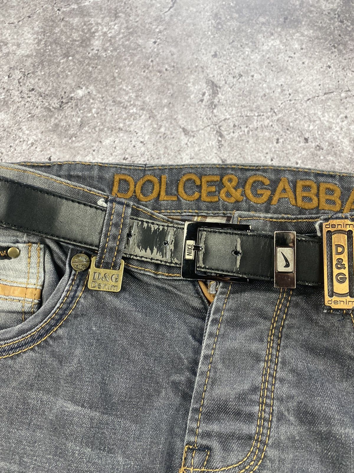 Nike × Vintage Vintage Y2K Nike Leather Belt Drill Streetwear Size ONE SIZE - 3 Thumbnail