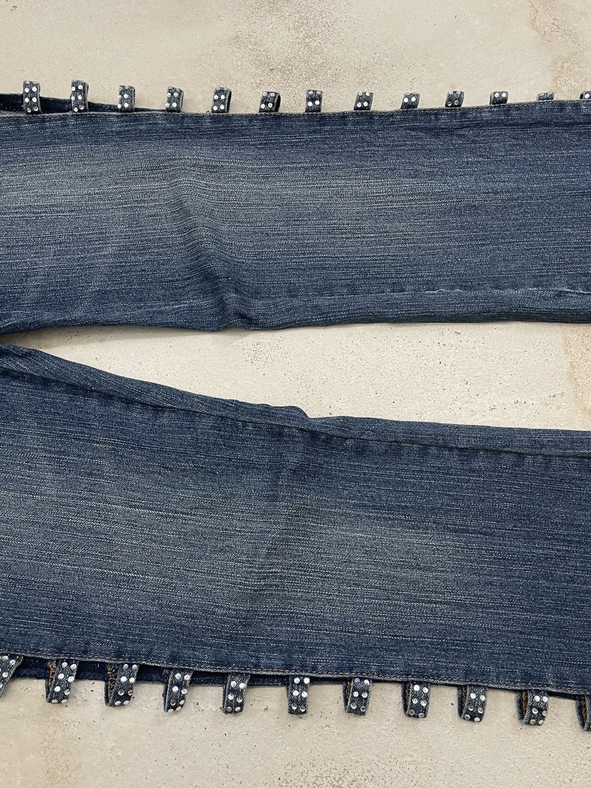Designer × Hysteric Glamour × Japanese Brand Platinum Plush Japanese Designer Style Flare Denim Size 31" - 4 Thumbnail