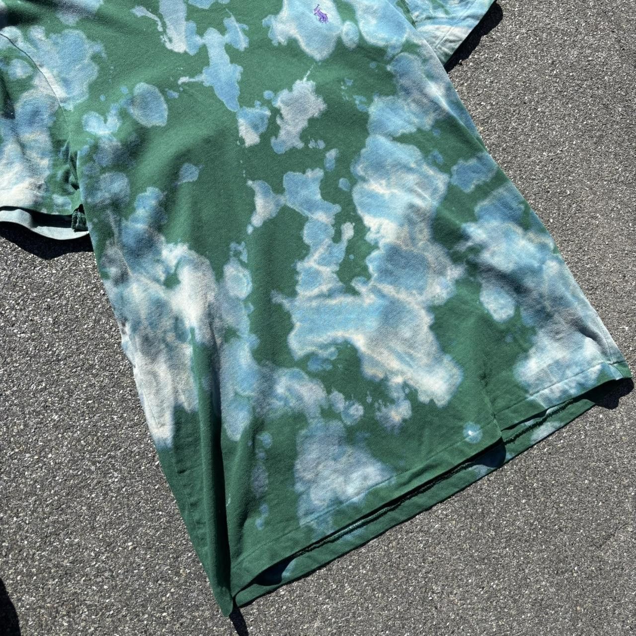 Japanese Brand × Polo Ralph Lauren × Vintage Vintage y2k 90s Polo Ralph Lauren bleach tie dye t-shirt Size US L / EU 52-54 / 3 - 4 Thumbnail