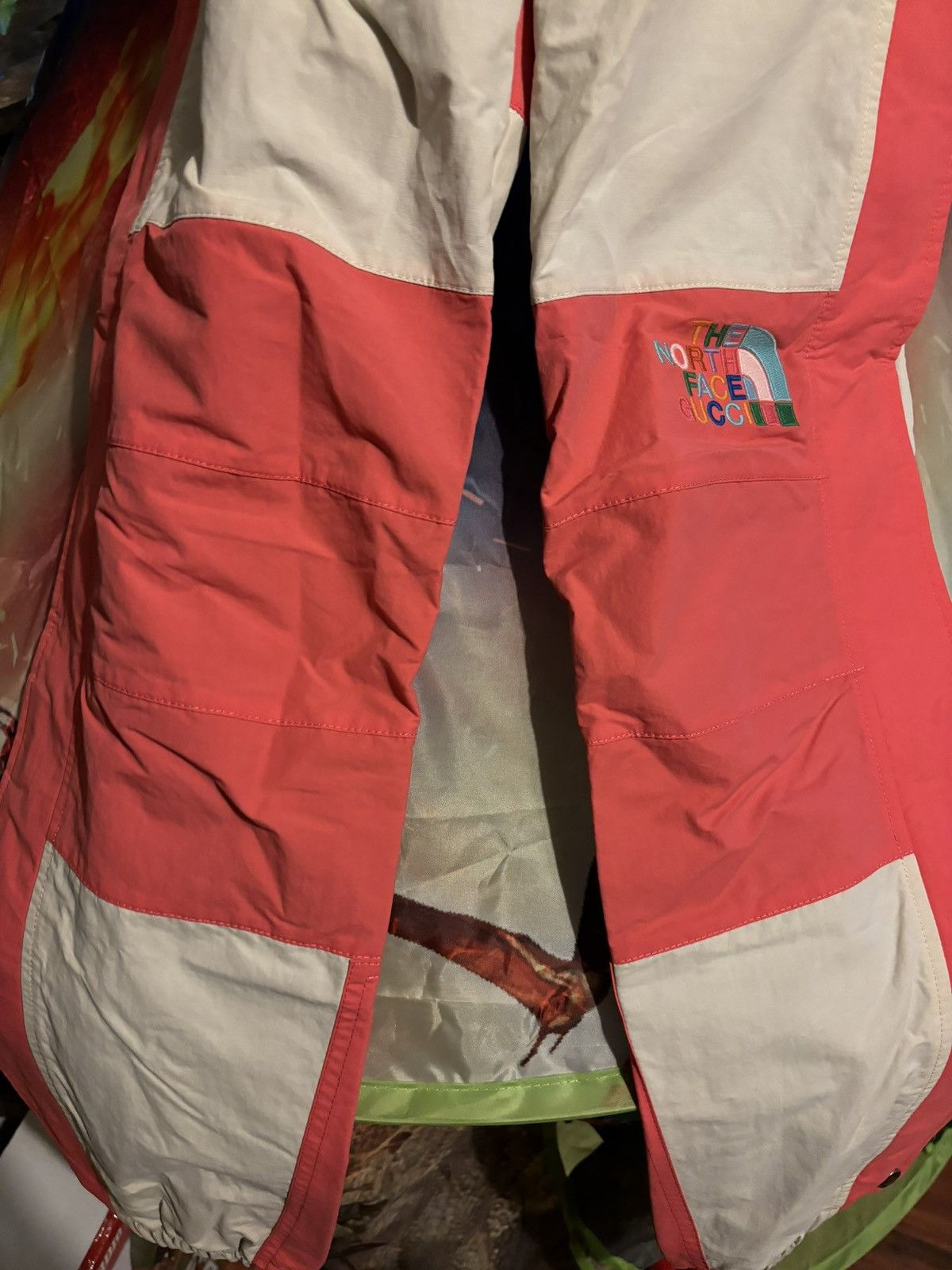 The North Face Gucci X The North Face Cotton Pants White/Dark Pink Size 26" / US 2 / IT 38 - 6 Thumbnail