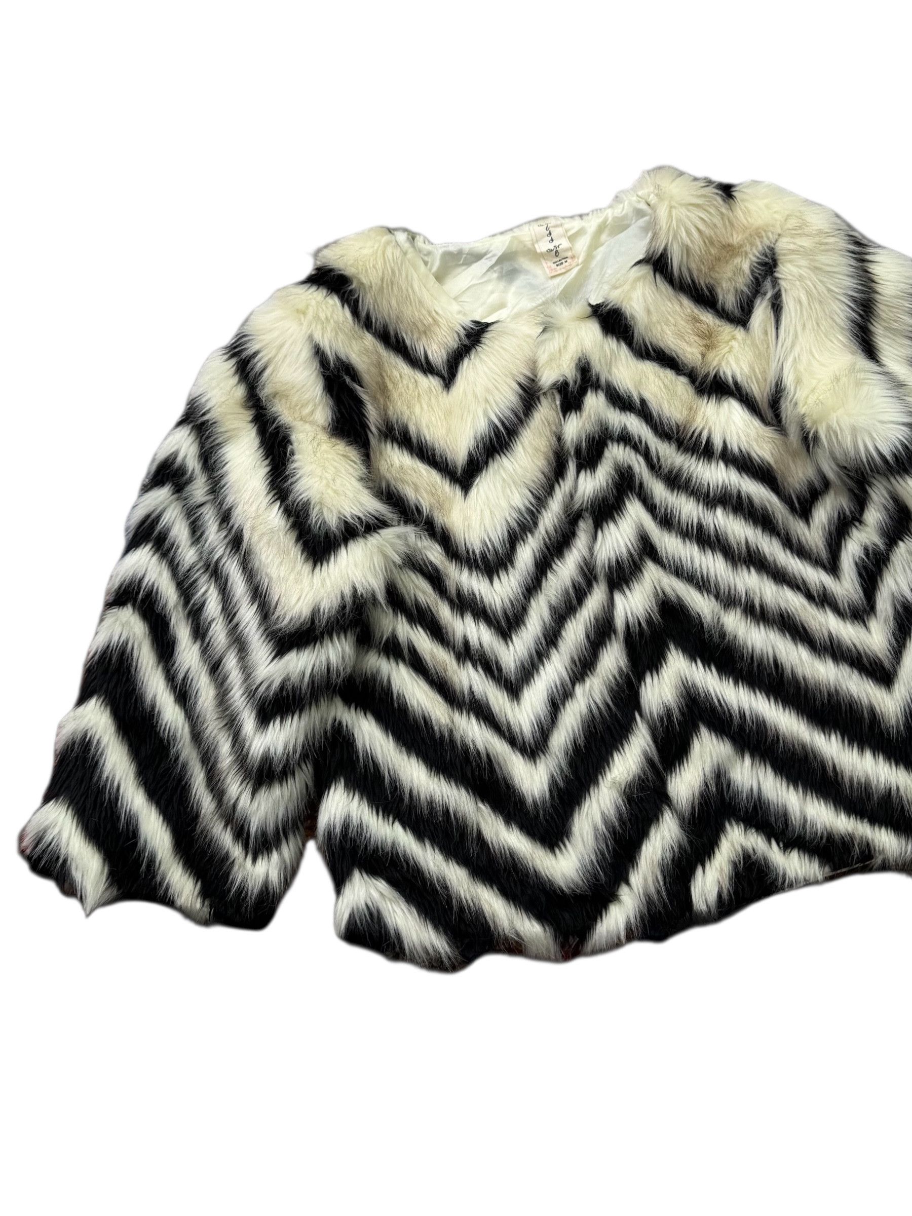 Vintage Y2K Faux Fur Cropped Jacket(V43) Size M / US 6-8 / IT 42-44 - 2 Thumbnail