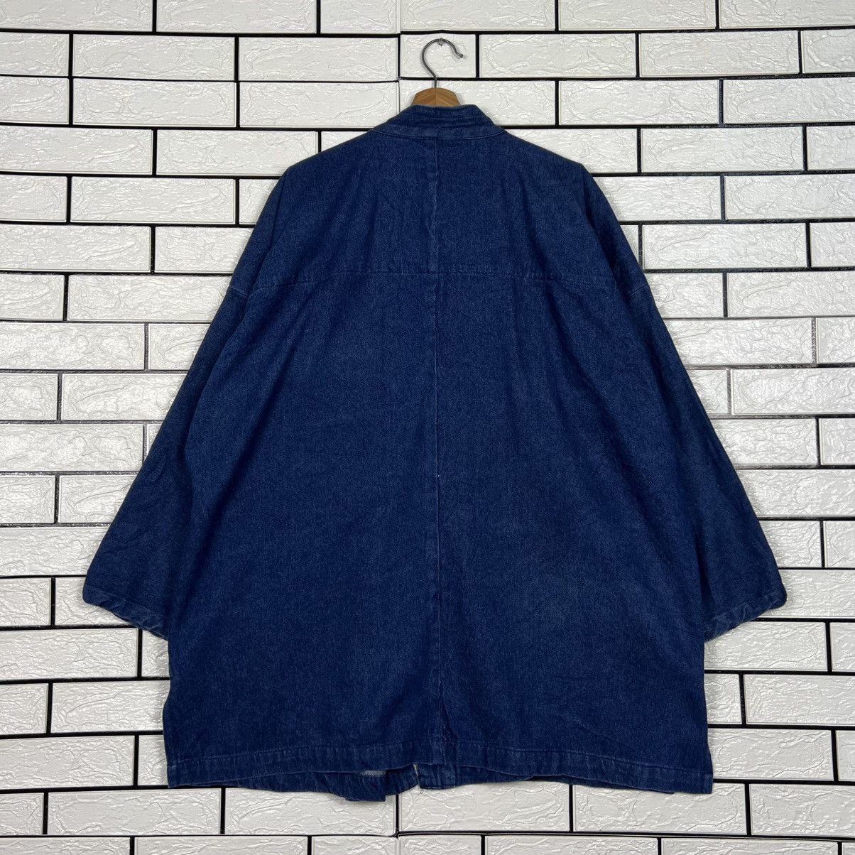 Japanese Brand Vintage KIMONO Blue Indigo Denim Hanten Jacket #4053-C184 Size US L / EU 52-54 / 3 - 16 Thumbnail