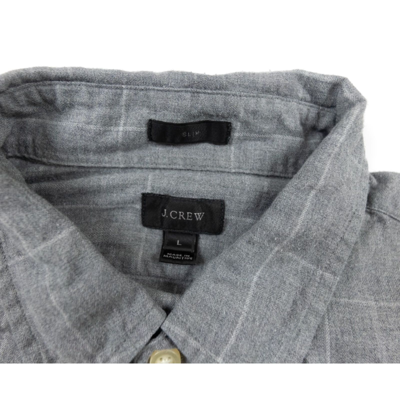 J.Crew J.CREW Shirt Adult Mens Large Gray Button-Down Long Sleeve Slim Fit Preppy Check Size US L / EU 52-54 / 3 - 5 Thumbnail