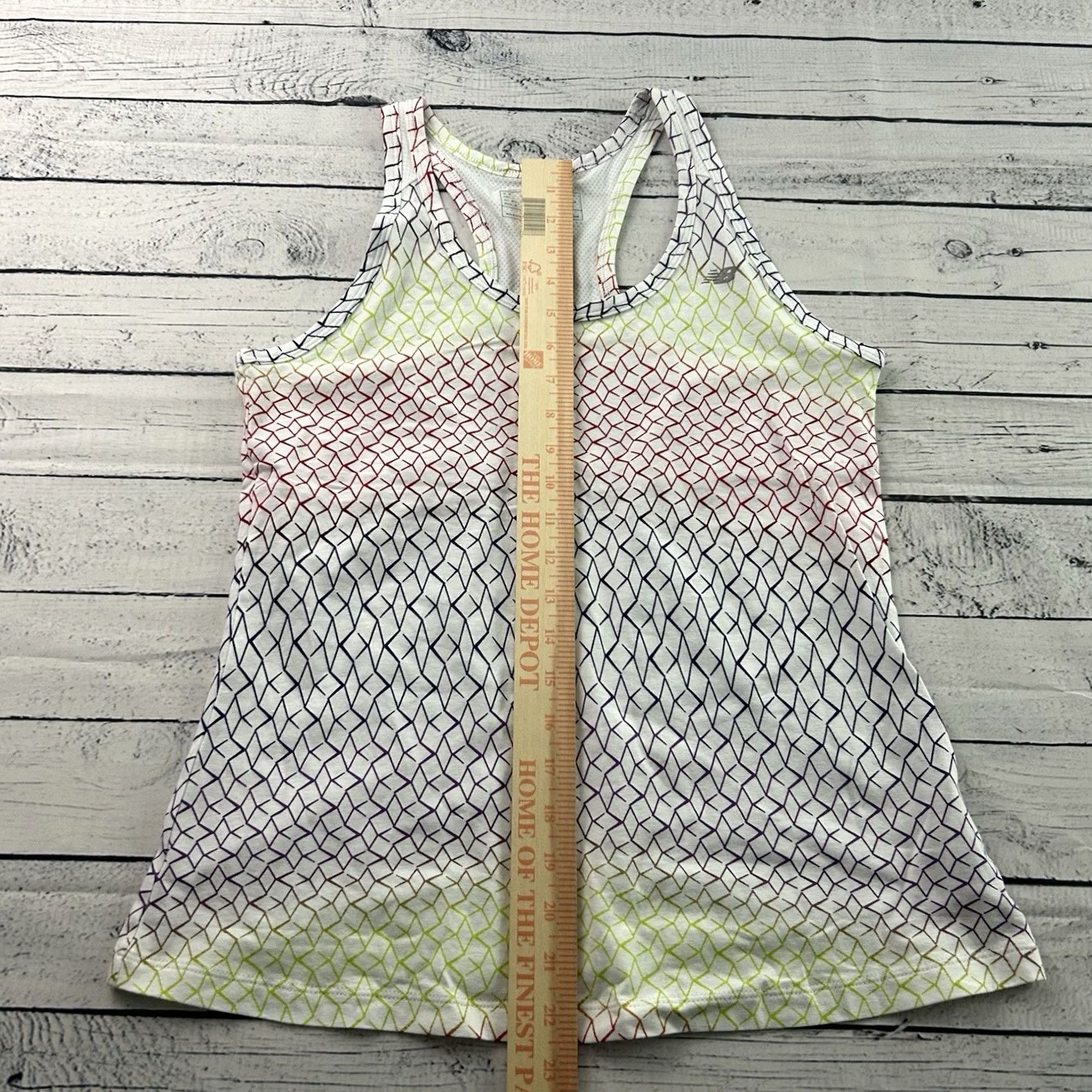New Balance New Balance Multicolor Geometric Racerback Running Singlet Tank Top Womens M Size M / US 6-8 / IT 42-44 - 4 Thumbnail