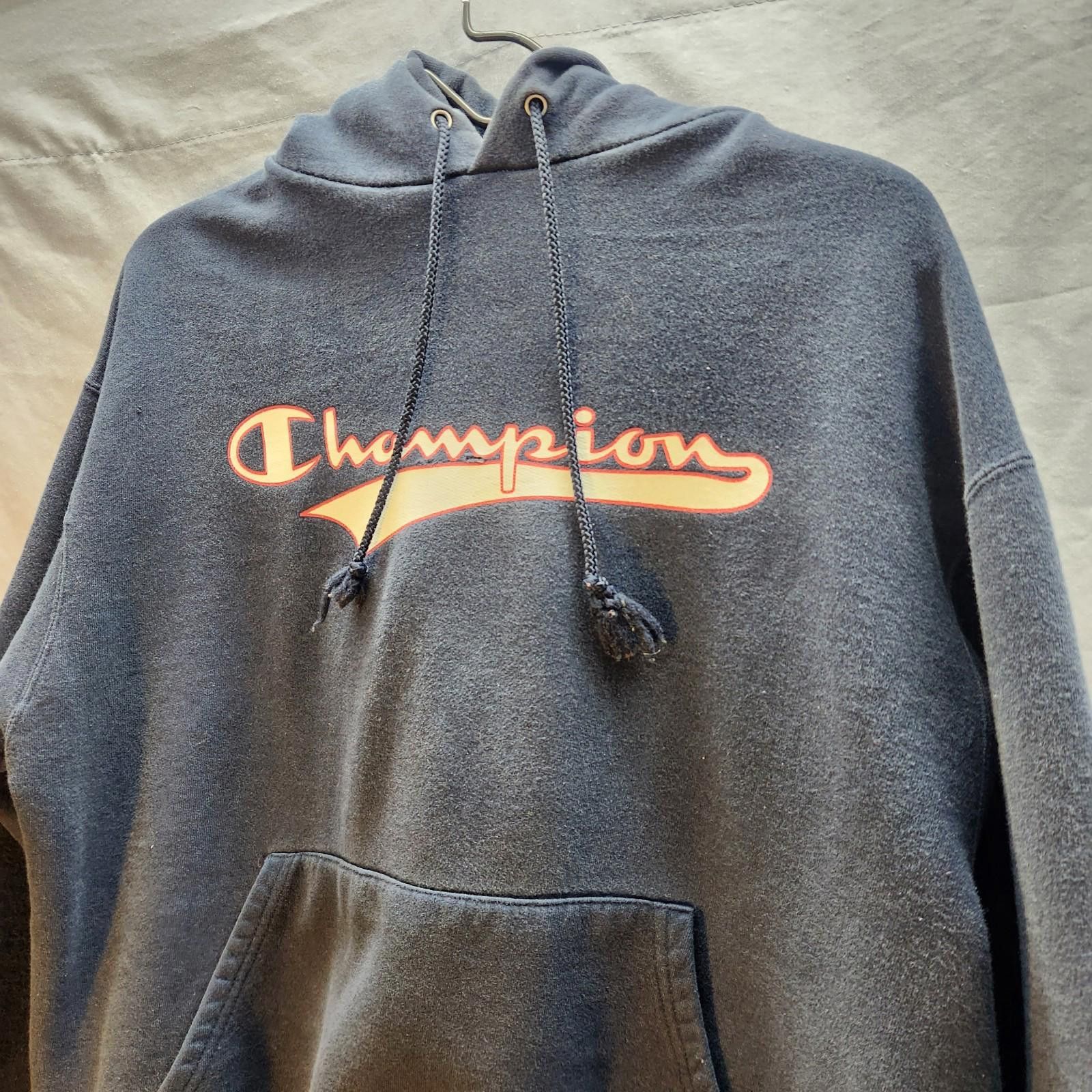 Champion Vintage Champion Spellout Hoodie Blue Size Medium Size US M / EU 48-50 / 2 - 2 Thumbnail
