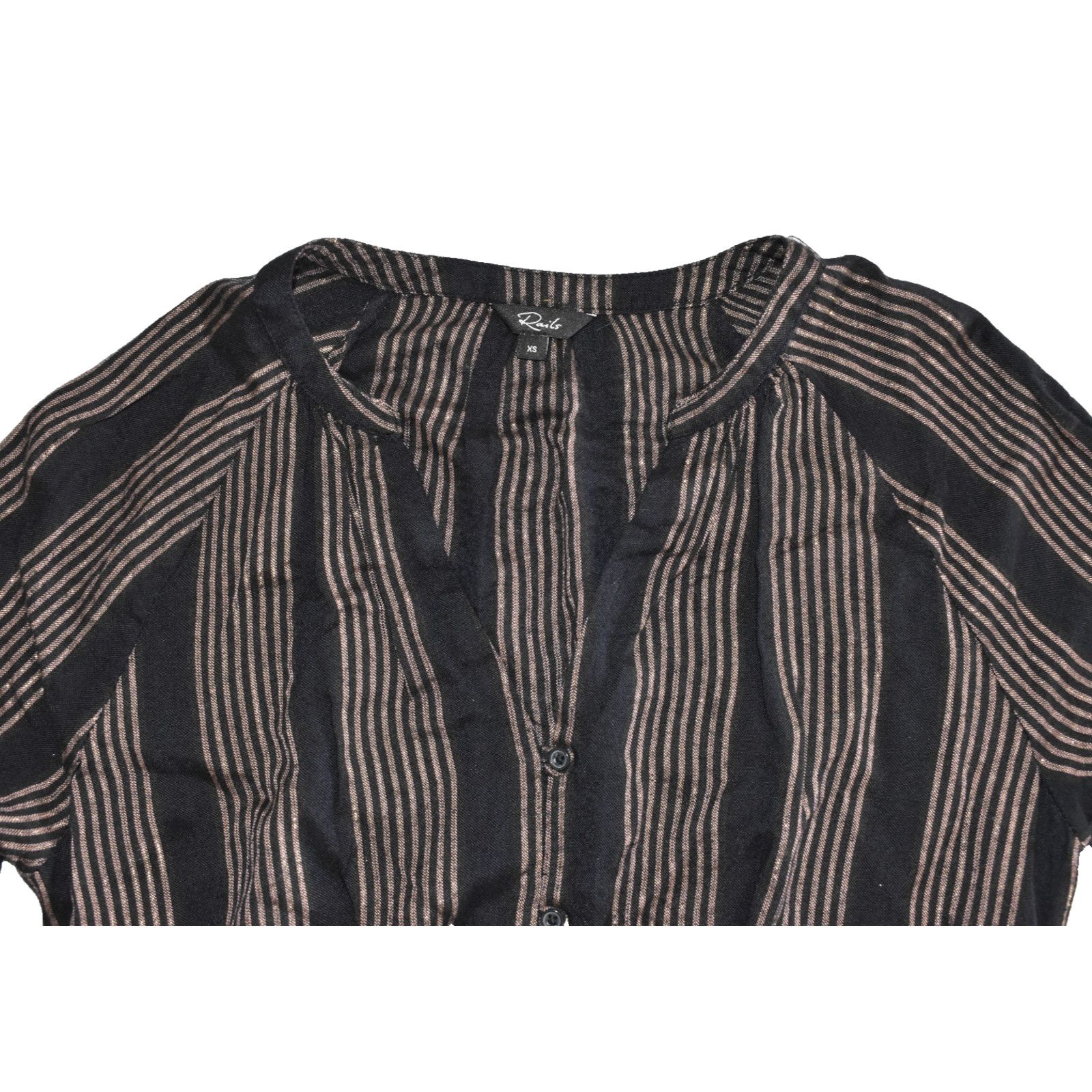 Rails RAILS Jasmine Midas Stripe Black Mini Dress Size XS $188 Size XS / US 0-2 / IT 36-38 - 5 Thumbnail