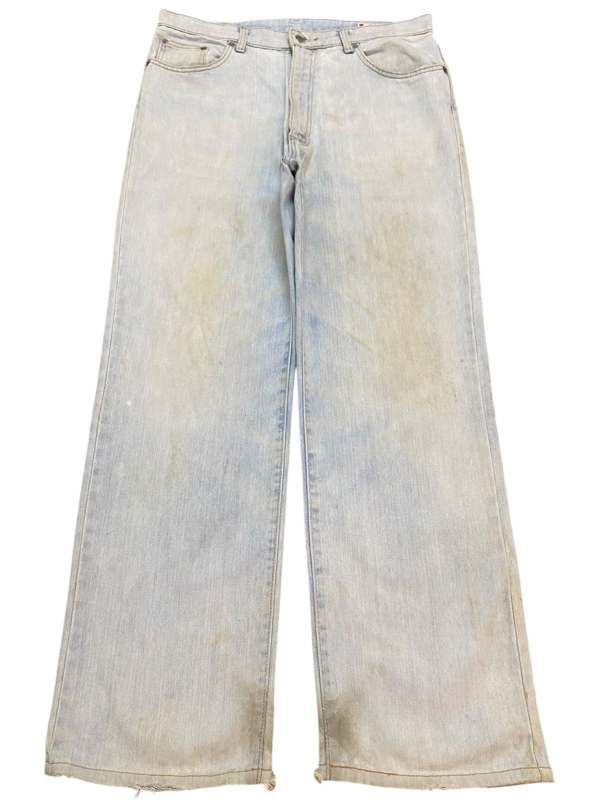 Wrangler Vintage Wrangler Faded Wash Grunge Distressed Baggy Jeans Size US 31 - 1 Thumbnail