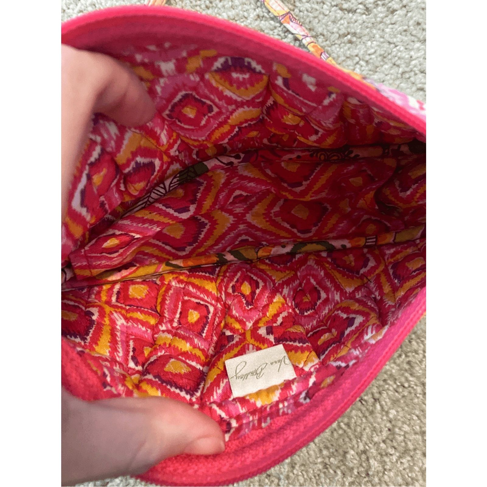 Vera Bradley Vera Bradley Frannie Crossbody Clementine Pink White, MP $65 Size ONE SIZE - 3 Thumbnail