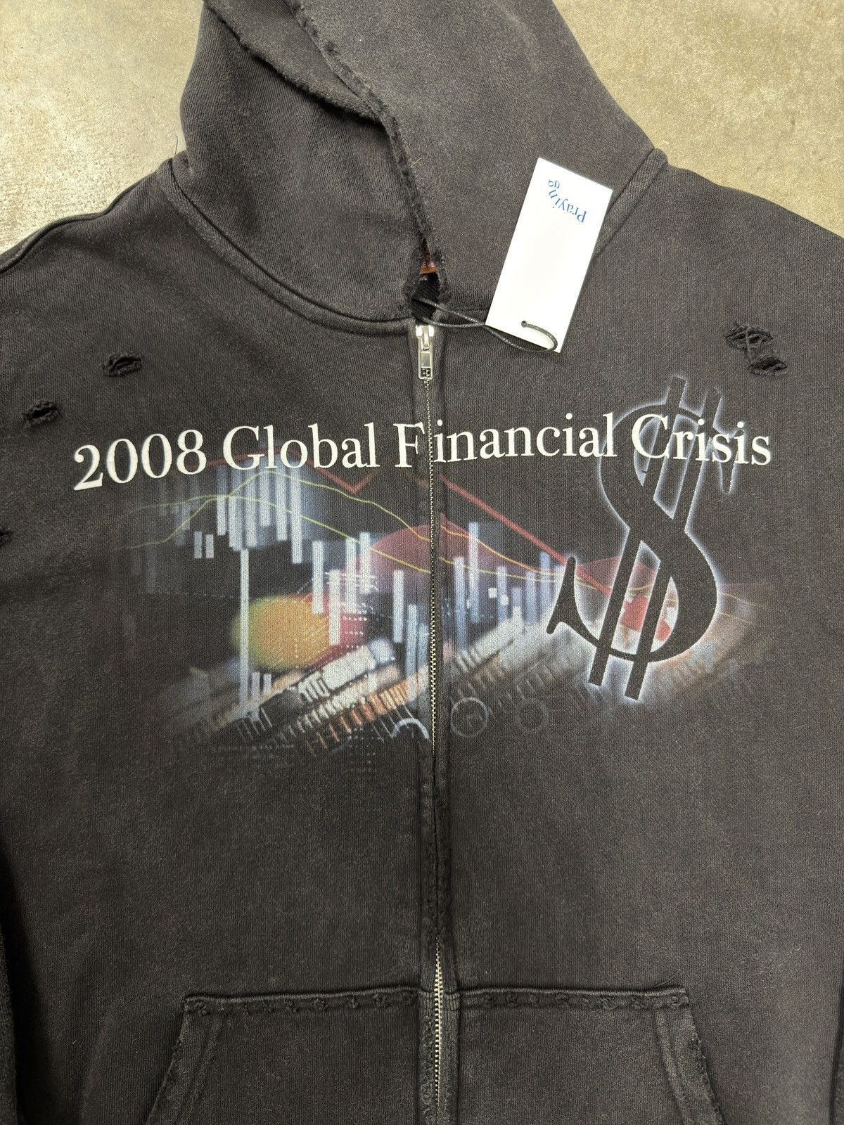 Praying PRAYINGG FINANCIAL CRISIS HOODIE Size US L / EU 52-54 / 3 - 8 Thumbnail