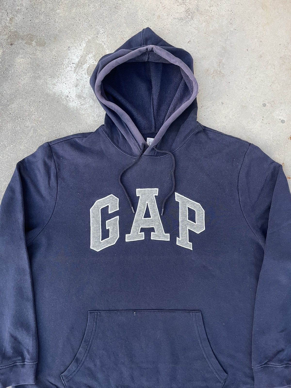 Gap × Vintage Vintage Faded Gap Pull Over Hoodie Size US XL / EU 56 / 4 - 2 Thumbnail