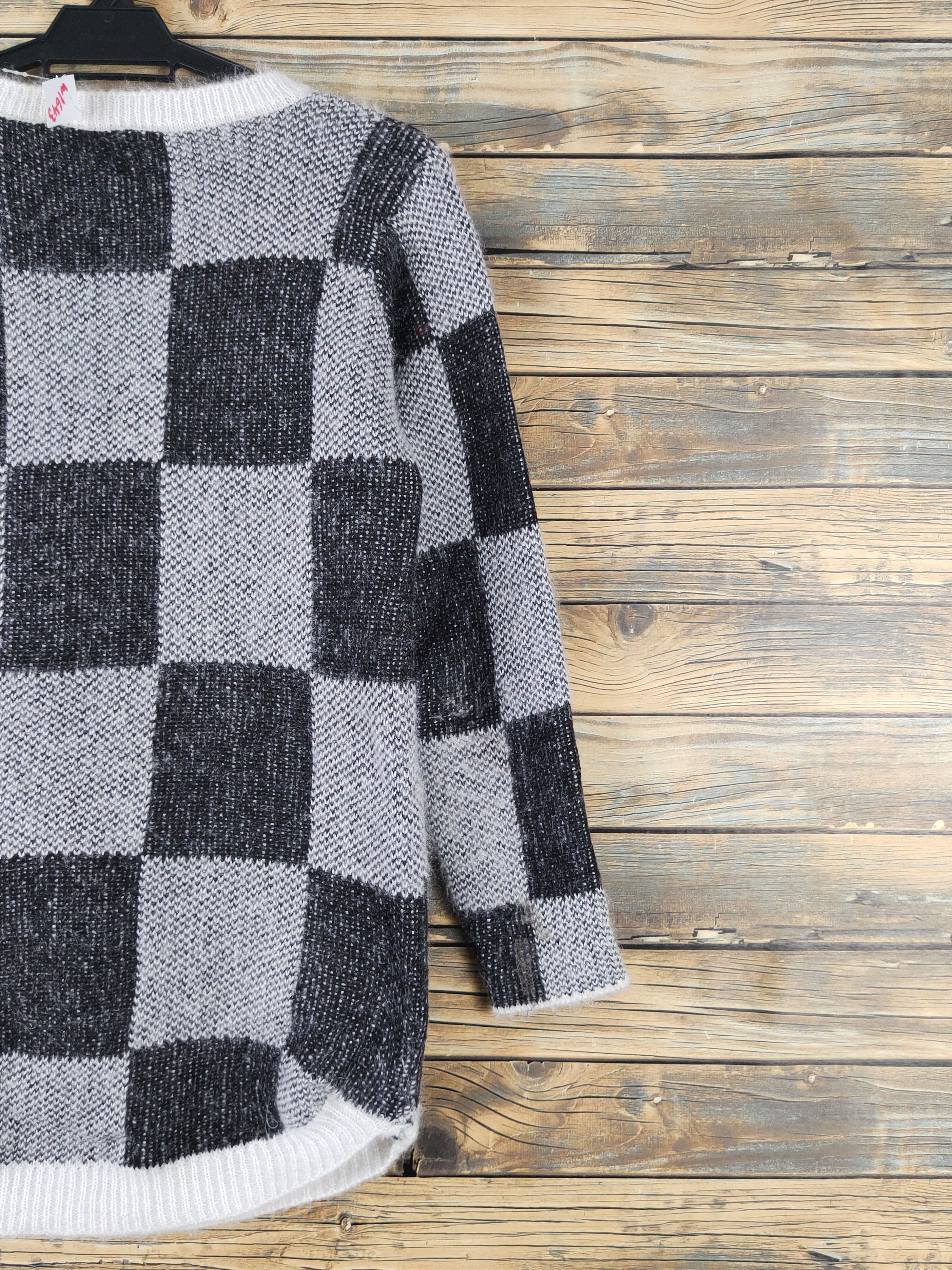 Homespun Knitwear Japanese Brand Black White Knitwear Sweatshirts #W1643 Size M / US 6-8 / IT 42-44 - 9 Thumbnail