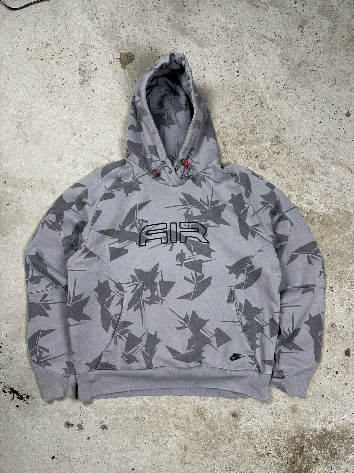 Nike Vintage Y2K Nike Air Grey Boxy Fit Hoodie Sweatshirt Swoosh Size US M / EU 48-50 / 2 - 1 Thumbnail
