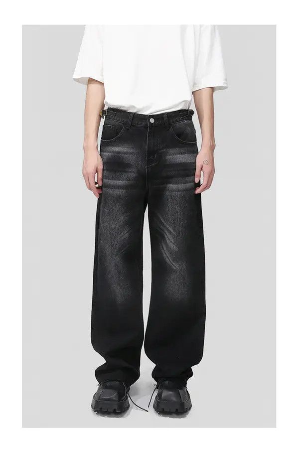 VIBE Black washed loose straight jeans Size US 32 / EU 48 - 1 Thumbnail