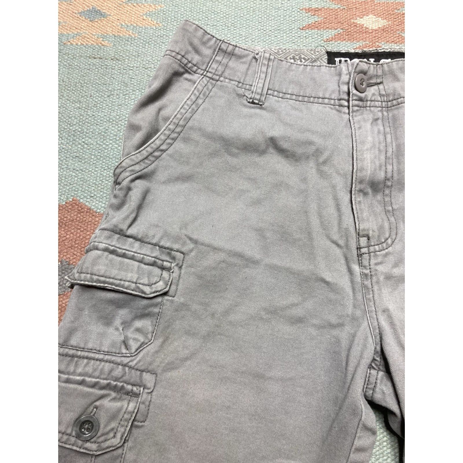 Vintage VINTAGE Iron Co Cargo Shorts Men Outdoor Cotton Gray 32 Cargo Shorts Pockets Size US 32 / EU 48 - 3 Thumbnail