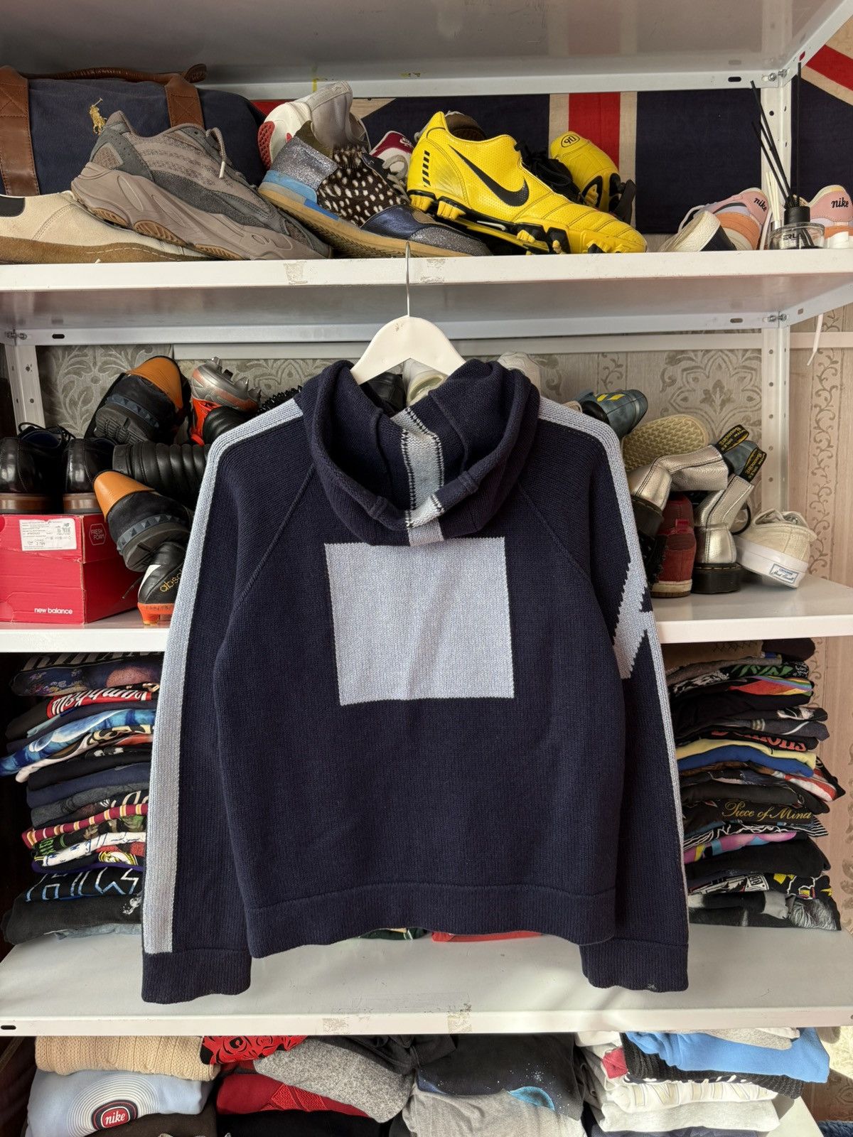 Armani Vintage Armani Jeans Knitwear Hoodie Y2K big Logo Size US L / EU 52-54 / 3 - 24 Thumbnail