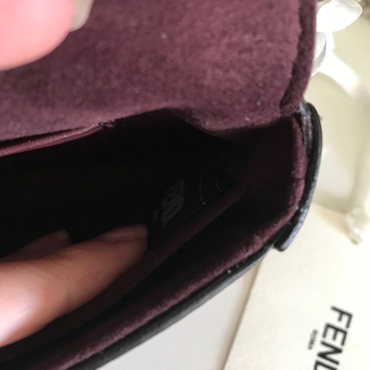 Fendi Fendi Python burgundy double baguette crossbody Size ONE SIZE - 17 Thumbnail