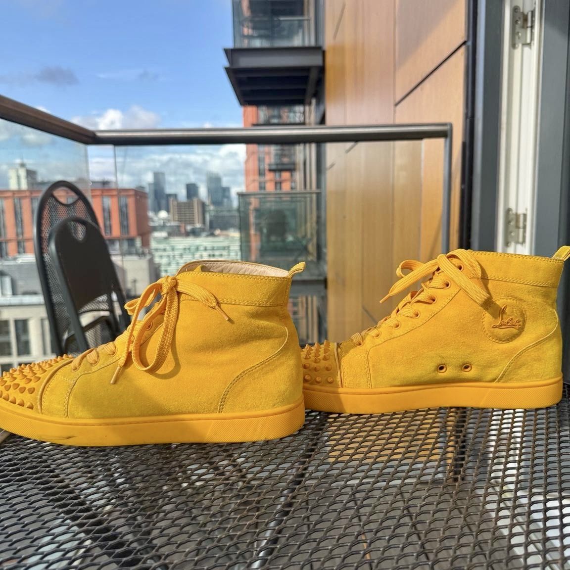 Christian Louboutin Christian Louboutin Louis Spikes – Yellow Suede – EU 43.5 Size US 9.5 / EU 42-43 - 11 Thumbnail
