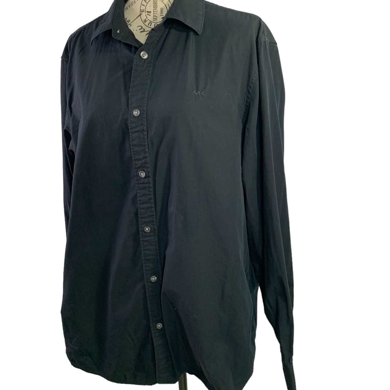 Michael Kors Michael Kors Men's Large Tailored Fit Black, Button down Size US L / EU 52-54 / 3 - 11 Thumbnail