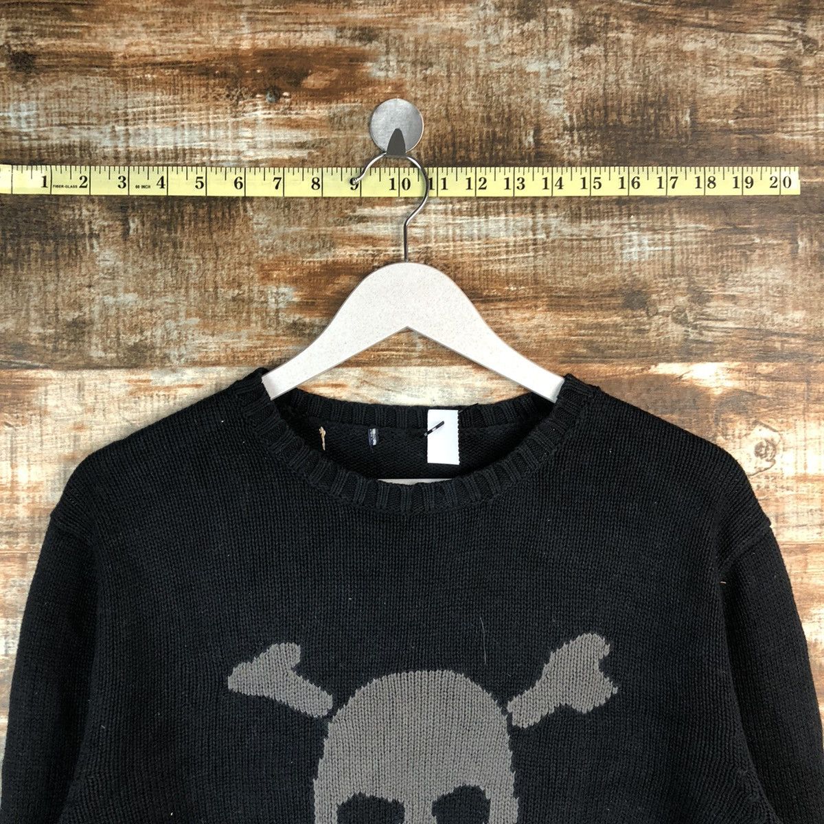 Japanese Brand D japan Skulls Black sweatshirt Knitwear #A1813 Size US M / EU 48-50 / 2 - 4 Thumbnail